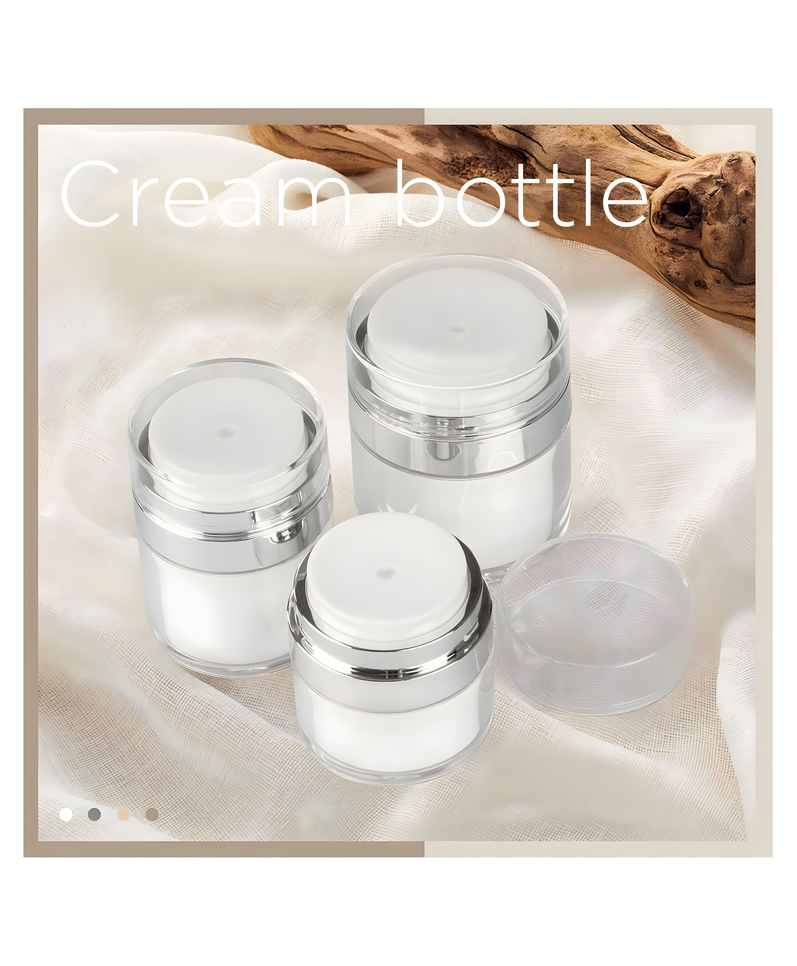 COZY VIBES 30ml Cream Refillable Cans Vacuum Bottle, Press Skin Care Products Jar Acrylic Style Airless Pump Cosmetic Containers -PACK OF 1- COLOR MAY VARY-image-28
