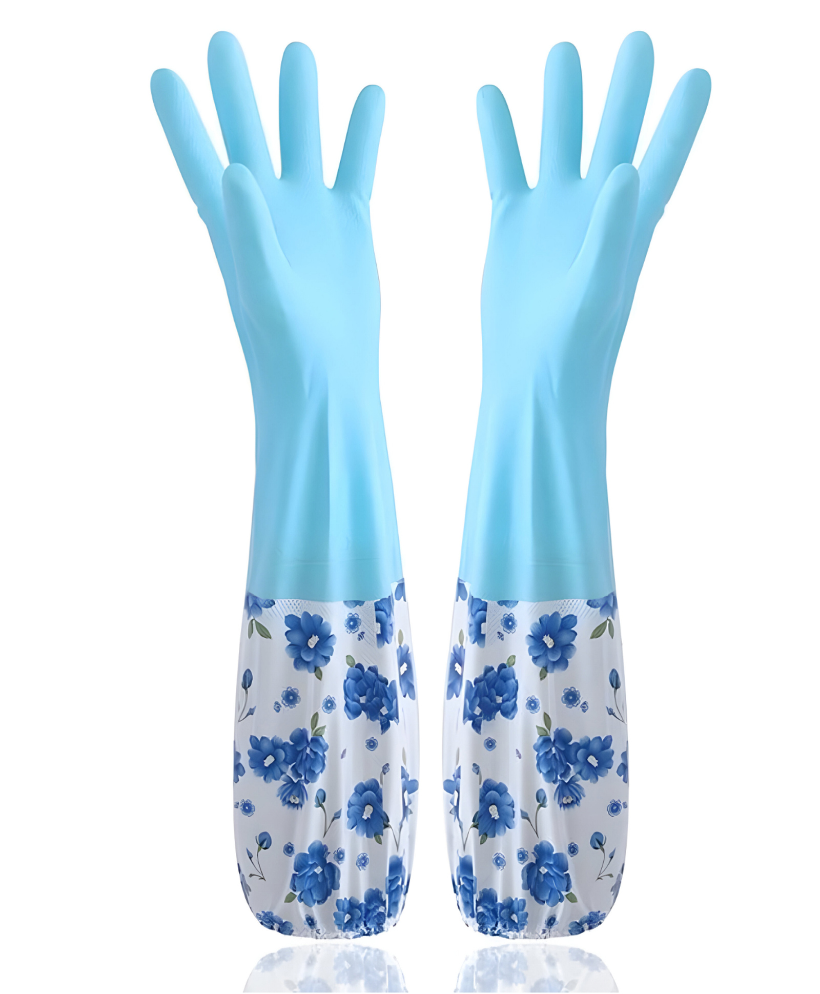 COZY VIBES Pair of 1 Reusable PVC Made, Cotton Flock Lined Hand Gloves For Kitchen, Long Elbow Length Sleeves, Dish-Washing, Cleaning, Washing Laundry Gardening & Sanitation- PACK OF 1- COLOR MAY VARY-image-7