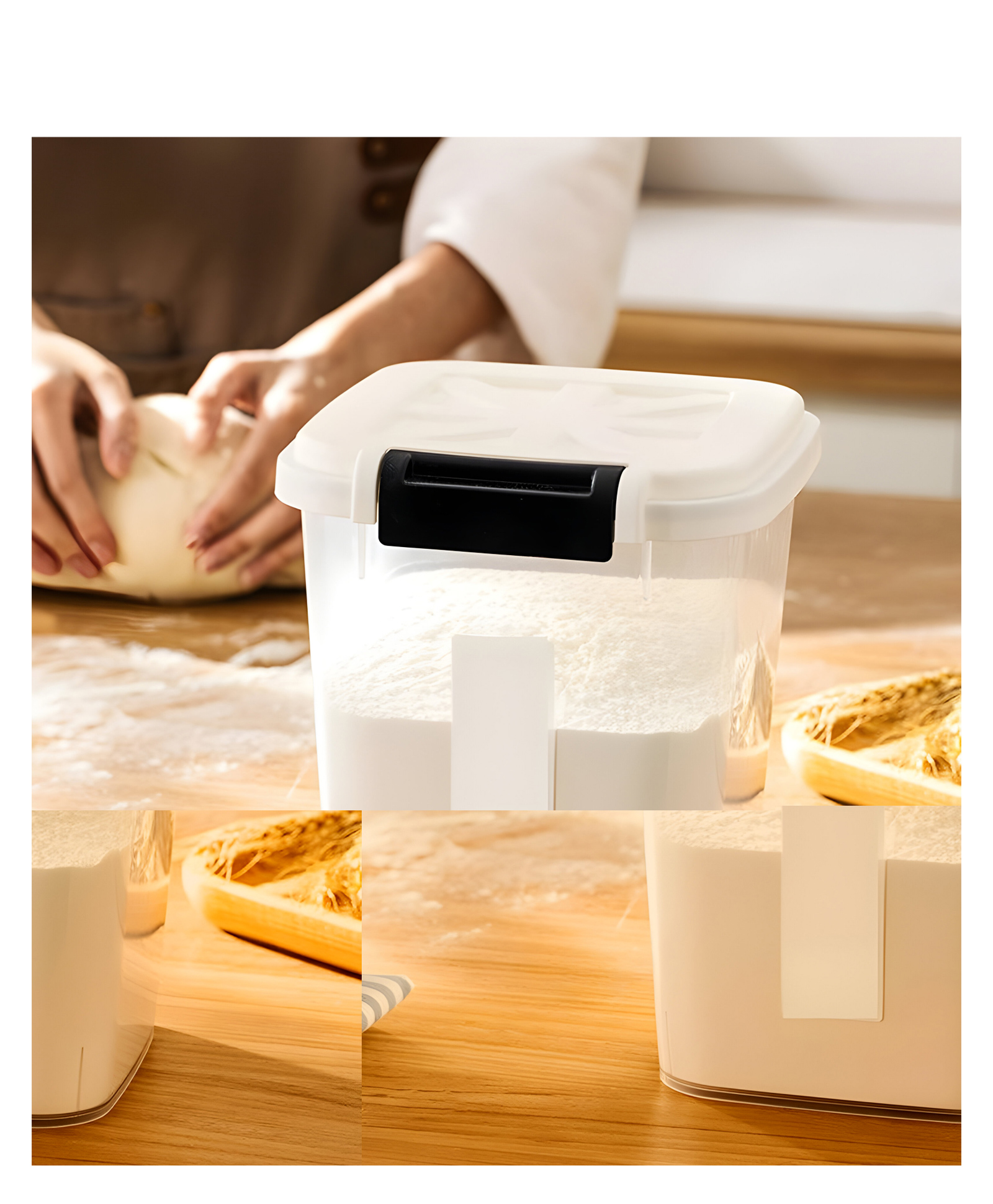 COZY VIBES 2.5KG Storage Container Rice Container Dispenser Food and Grain Storage Container Camping Kitchen Plastic Multifunction- PACK OF 1- COLOR MAY VARY-image-43