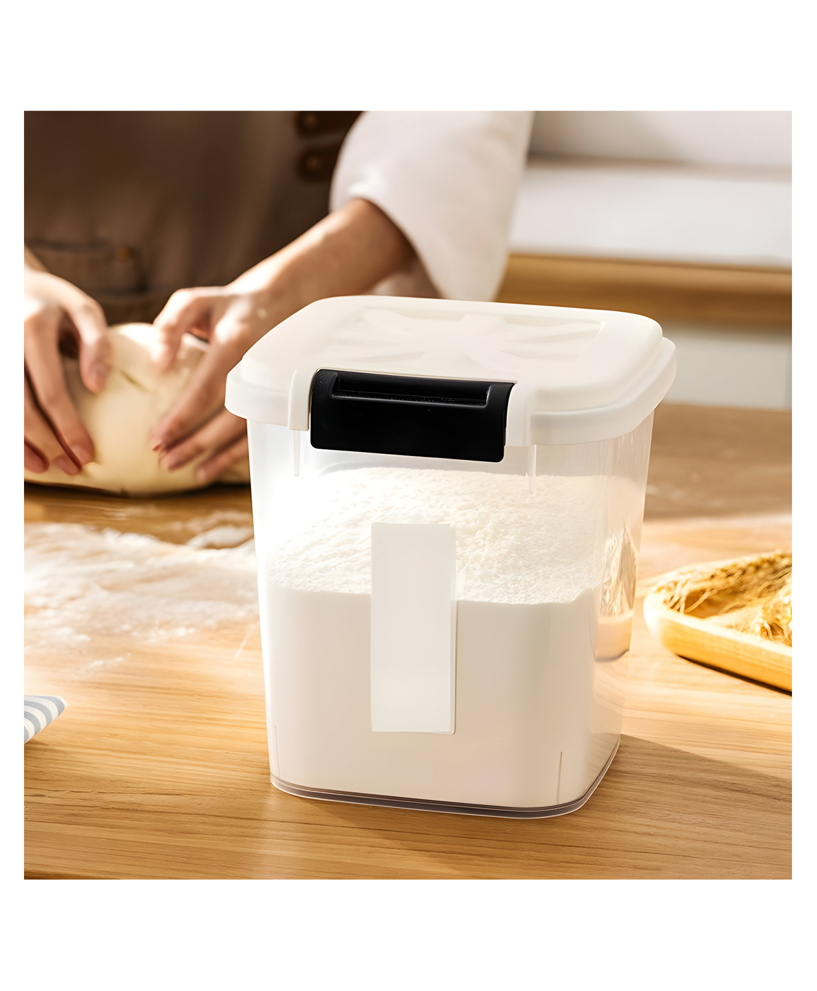 COZY VIBES 10 KG Storage Container Rice Container Dispenser Food and Grain Storage Container Camping Kitchen Plastic Multifunction- PACK OF 1- COLOR MAY VARY-image-45