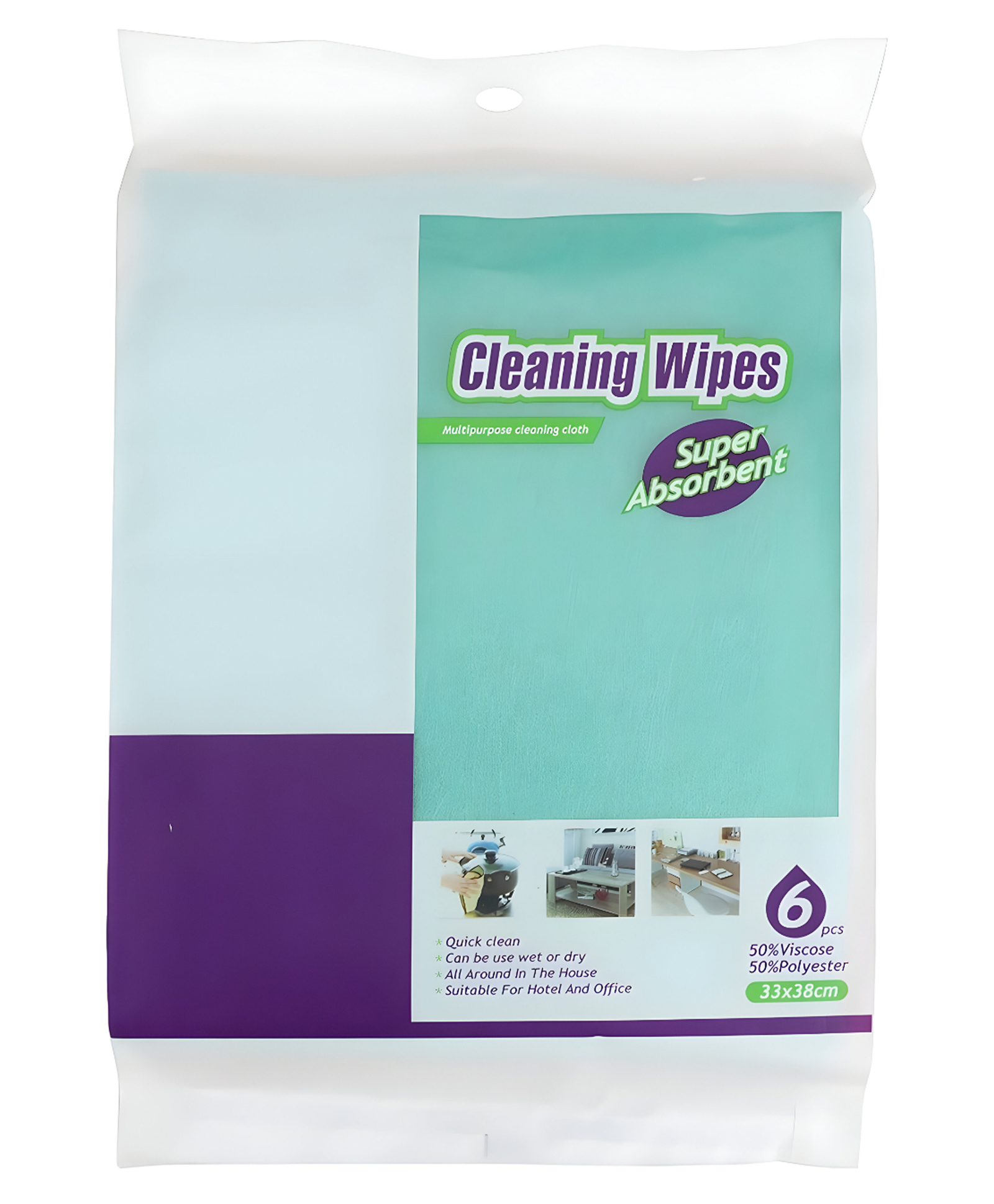 COZY VIBES 6 PCS Wiping Cloth 33x38 cm Multipurpose Used as Kitchen Wipes, Cleaning Towel, Car Duster etc.- PACK OF 1- COLOR MAY VARY-image-10