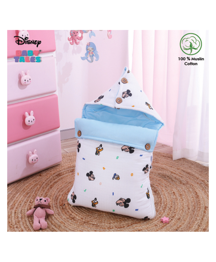 Disney by Baby Tales Printed Muslin Nest Bag - Light Blue-image-17