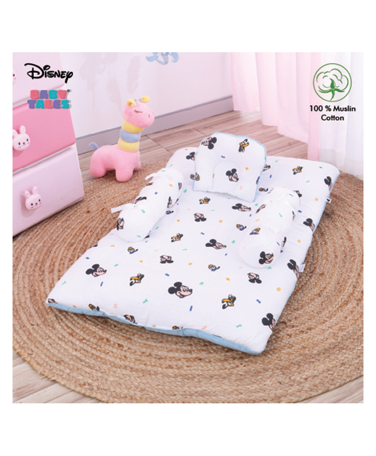 Disney by Baby Tales Printed Muslin Baby Bedding Set - Light Blue-picture-26