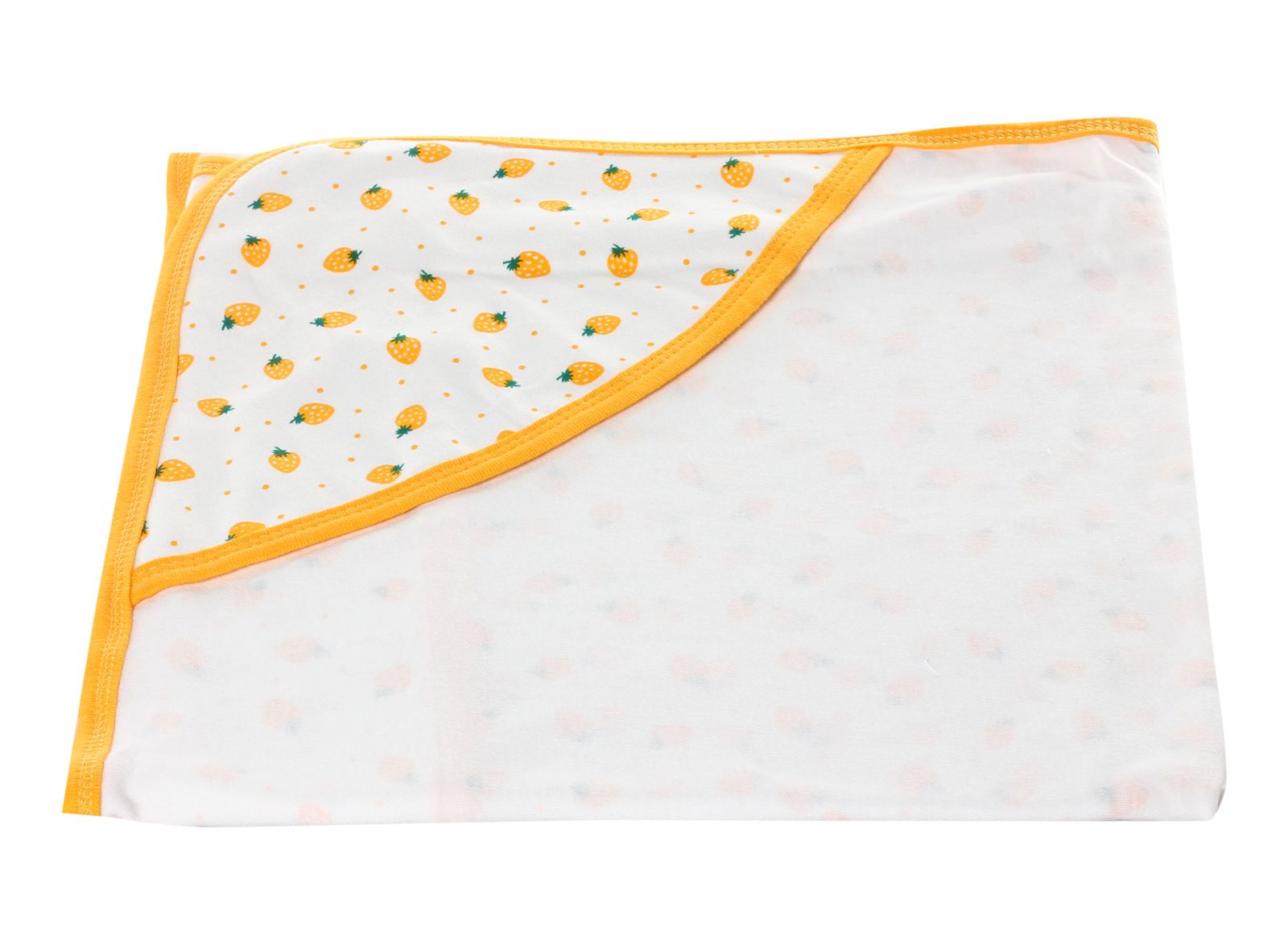 Tinycare Baby Hooded Towel Strawberry Print - Yellow-image-7