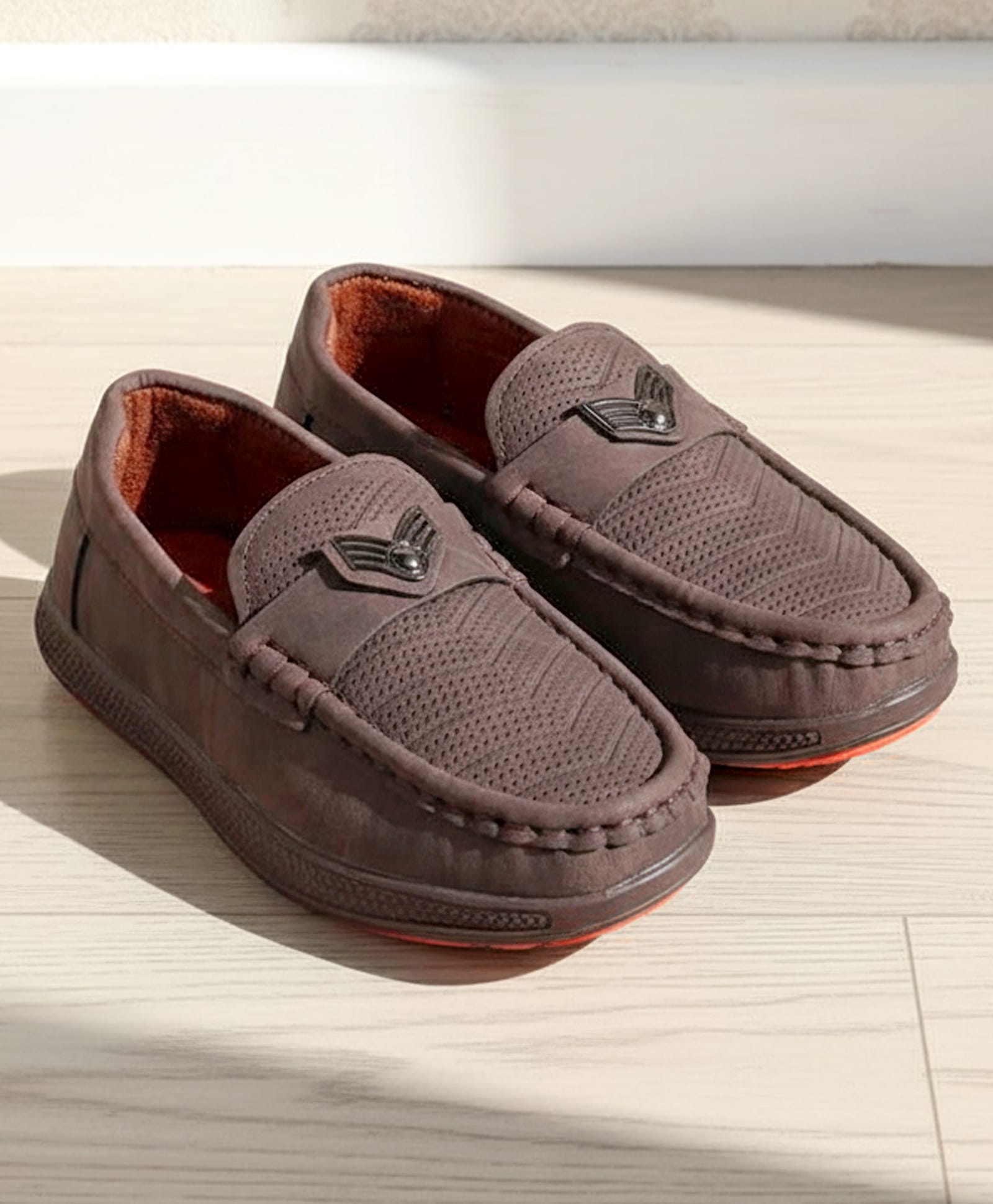 Pine Kids Slip On Loafers - Brown-image-24