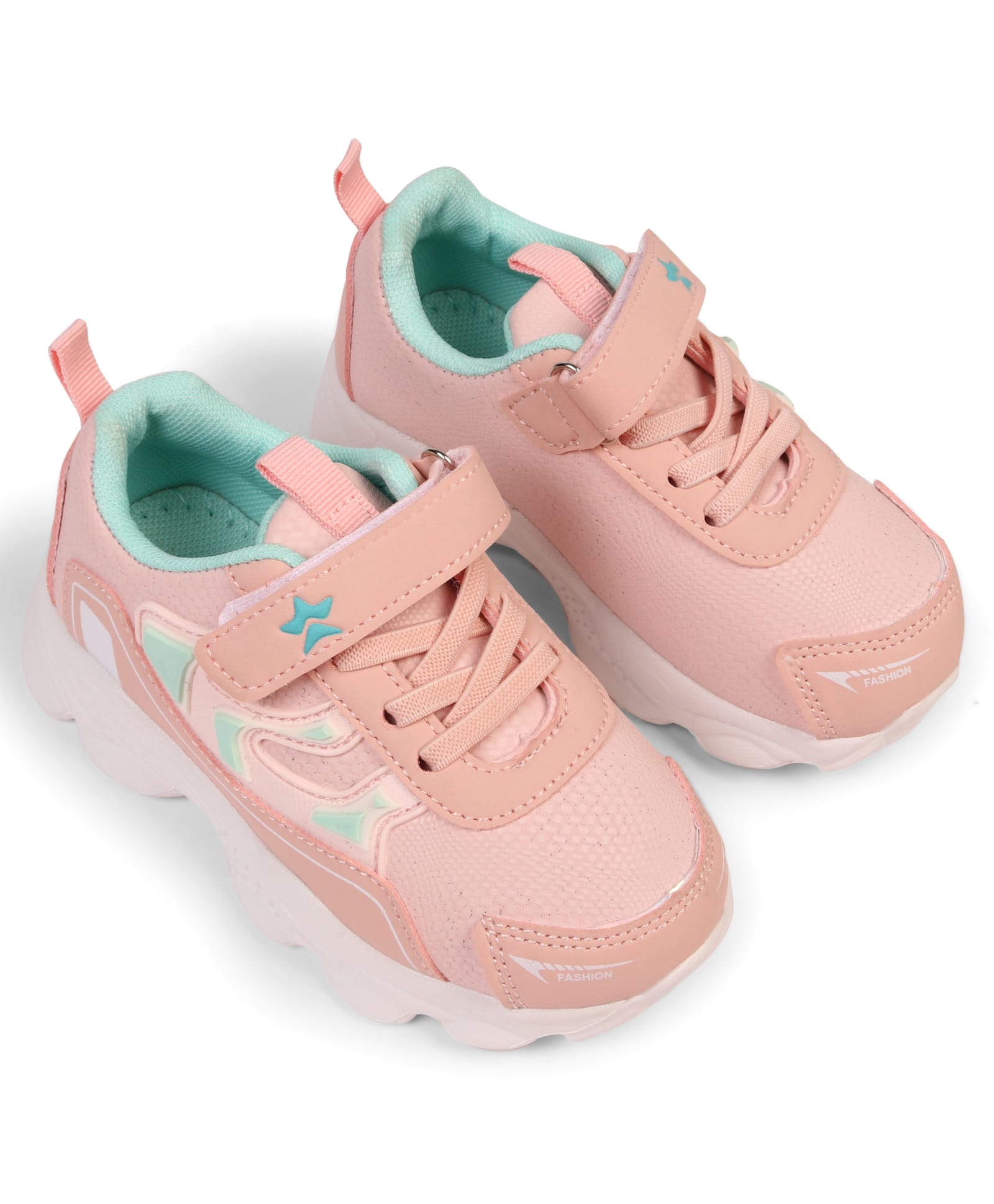 Cute Walk by Babyhug Velcro Closure Sneakers With Lace Detailing & Logo - Pink-picture-26