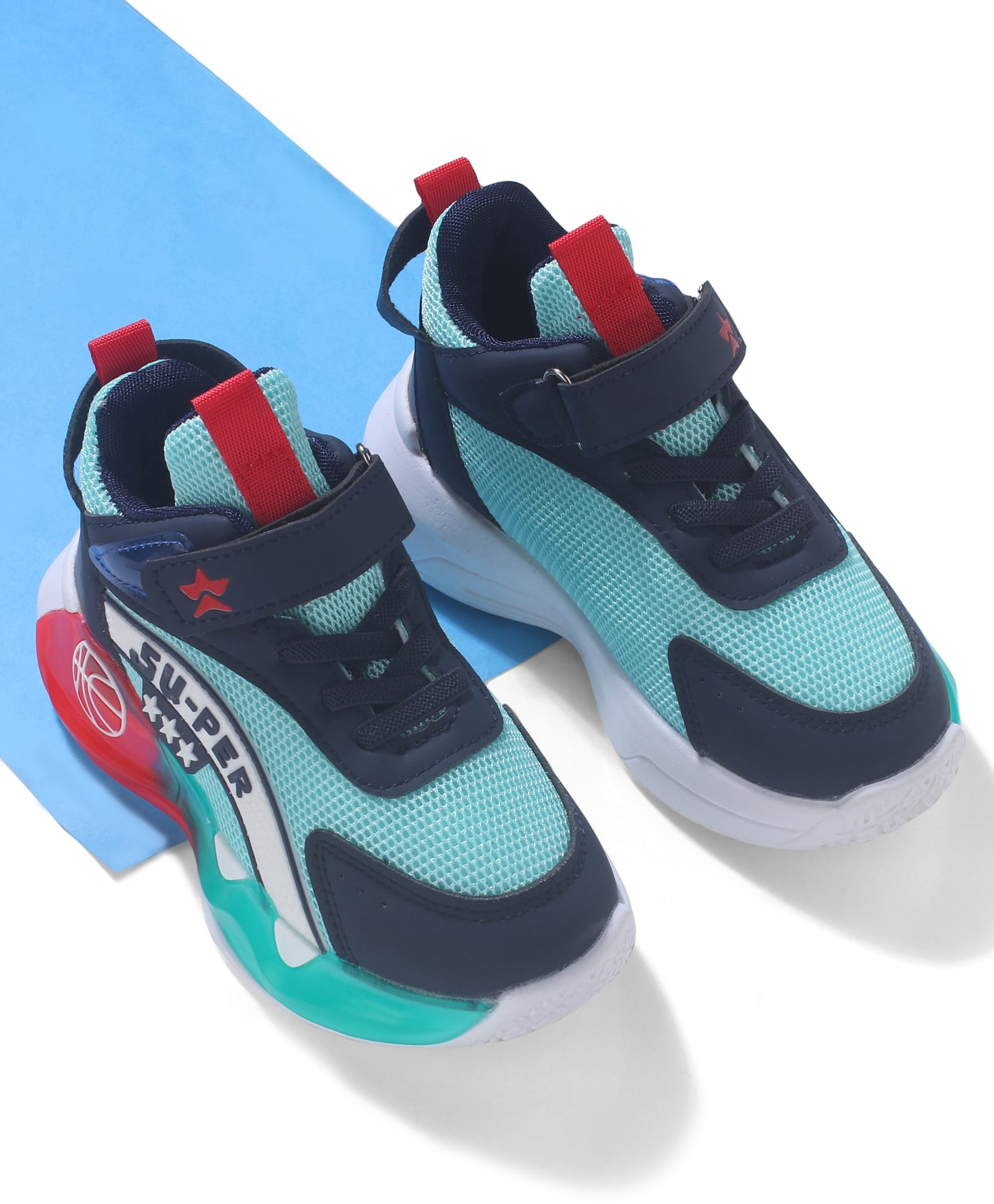 Cute Walk by Babyhug Sneaker Shoes With Velcro Closure & Text Design - Red-image-47