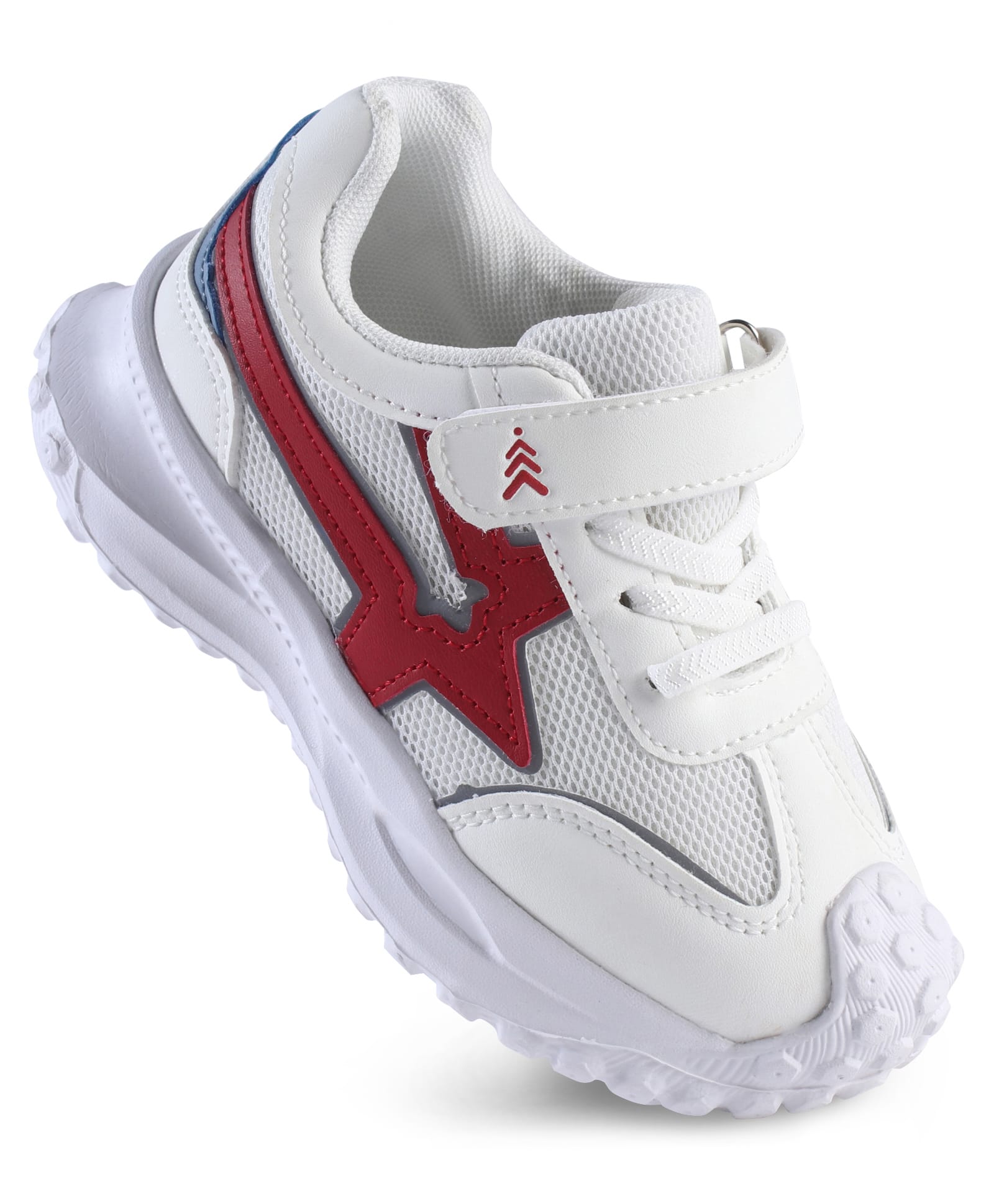 Pine Kids Solid Sneaker Shoes With Velcro Closure - White-image-46