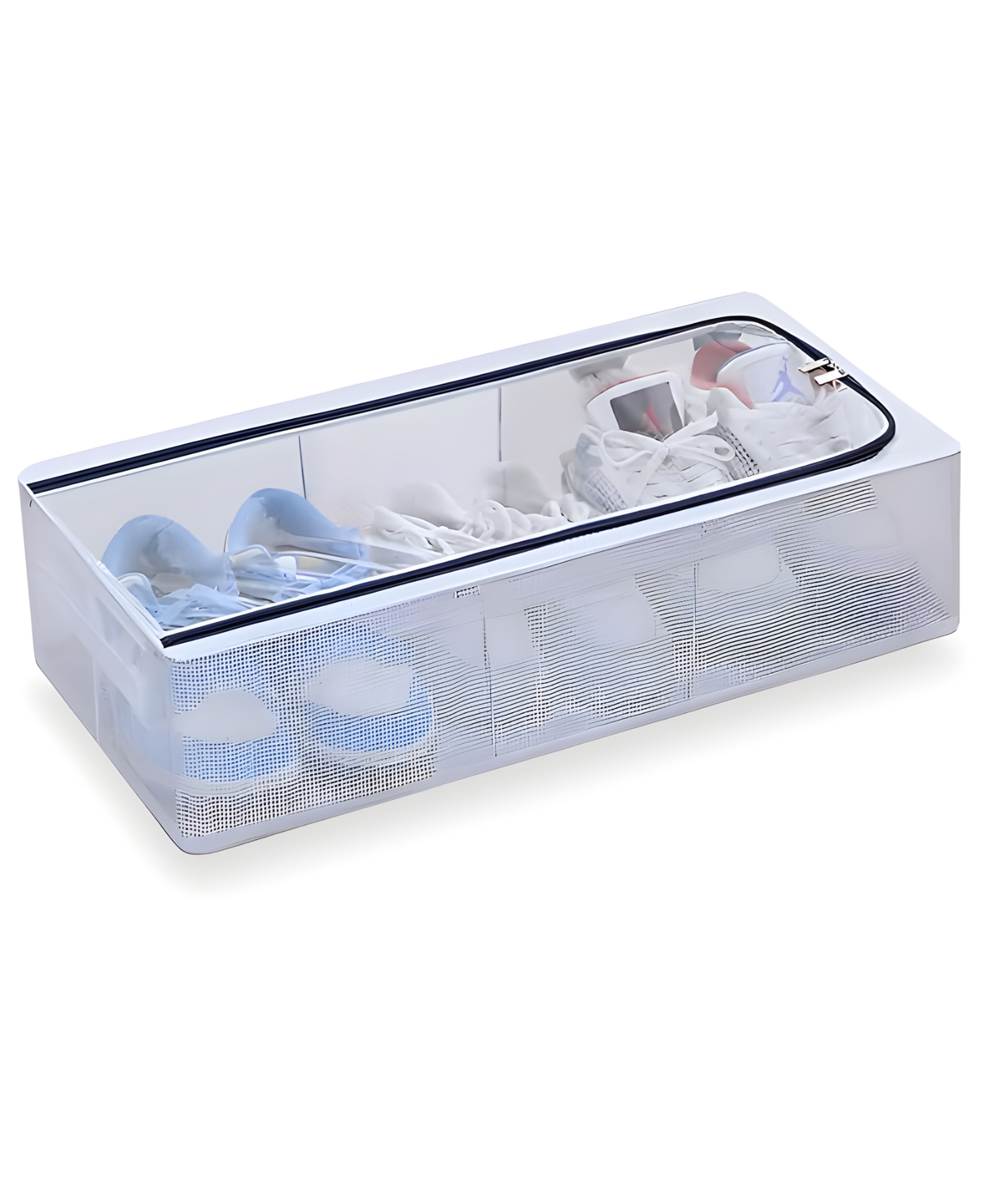 COZY VIBES Clear Foldable Shoe Bag - Shoe Box Organizer Transparent Shoe Rack Dustproof Shoe Cover Space-Saving Sneaker Box Foldable & Easy to Clean Storage Organizer - PACK OF 1 - COLOR MAY VARY-image-6