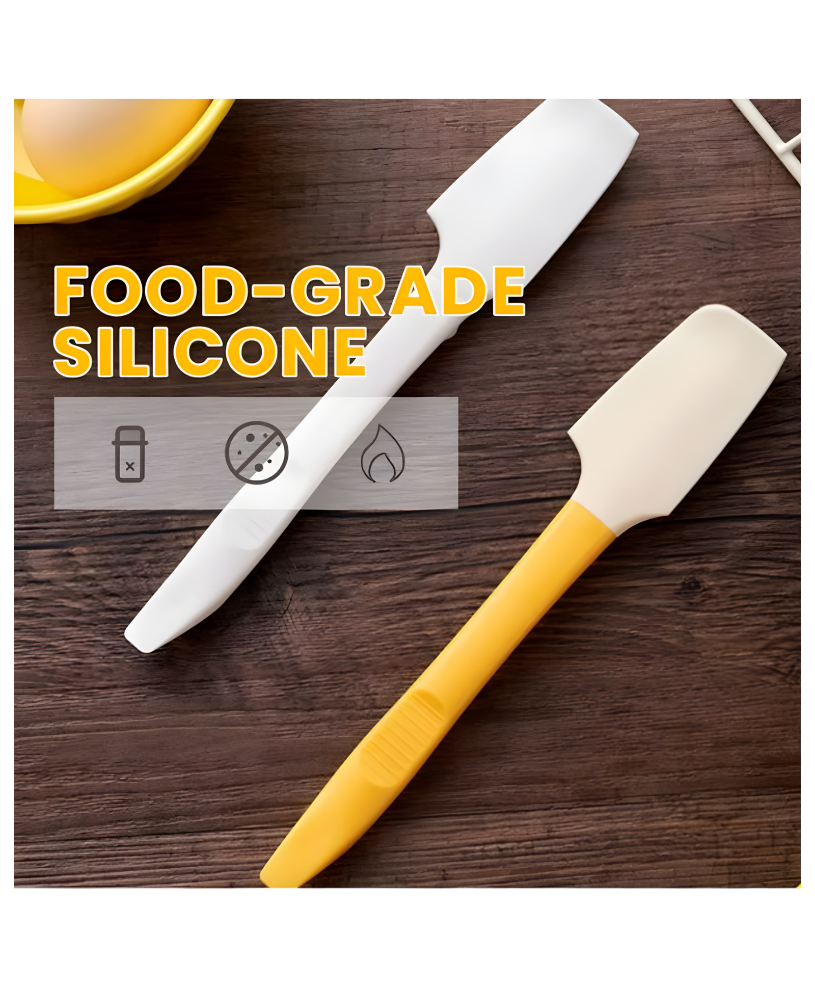 COZY VIBES SET OF 5 3in1 Silicone Can Spatula, Silicone Jam Spreader with Can Opener End, Spatula Multi-function Applicator, For Kitchen, Baking - PACK OF 1 - COLOR MAY VARY-image-3