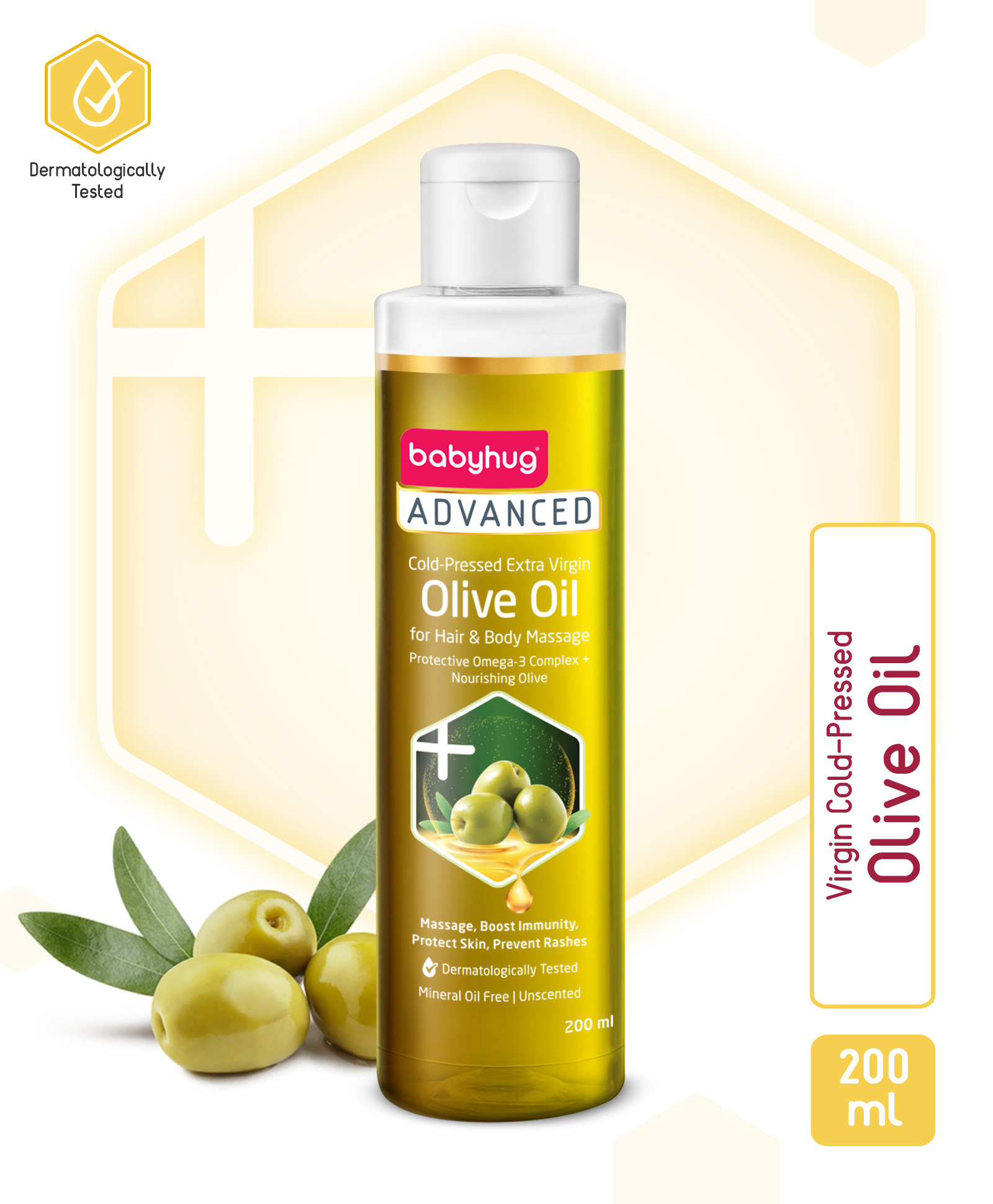 Babyhug Advanced Cold-Pressed Virgin Olive Oil - 200 ml-image-19