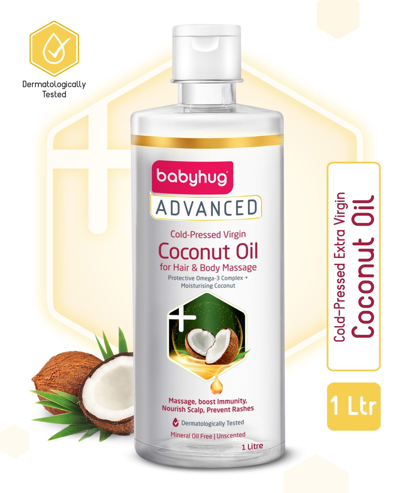 Babyhug Advanced Cold-Pressed Virgin Coconut Oil - 1 Ltr-picture-12