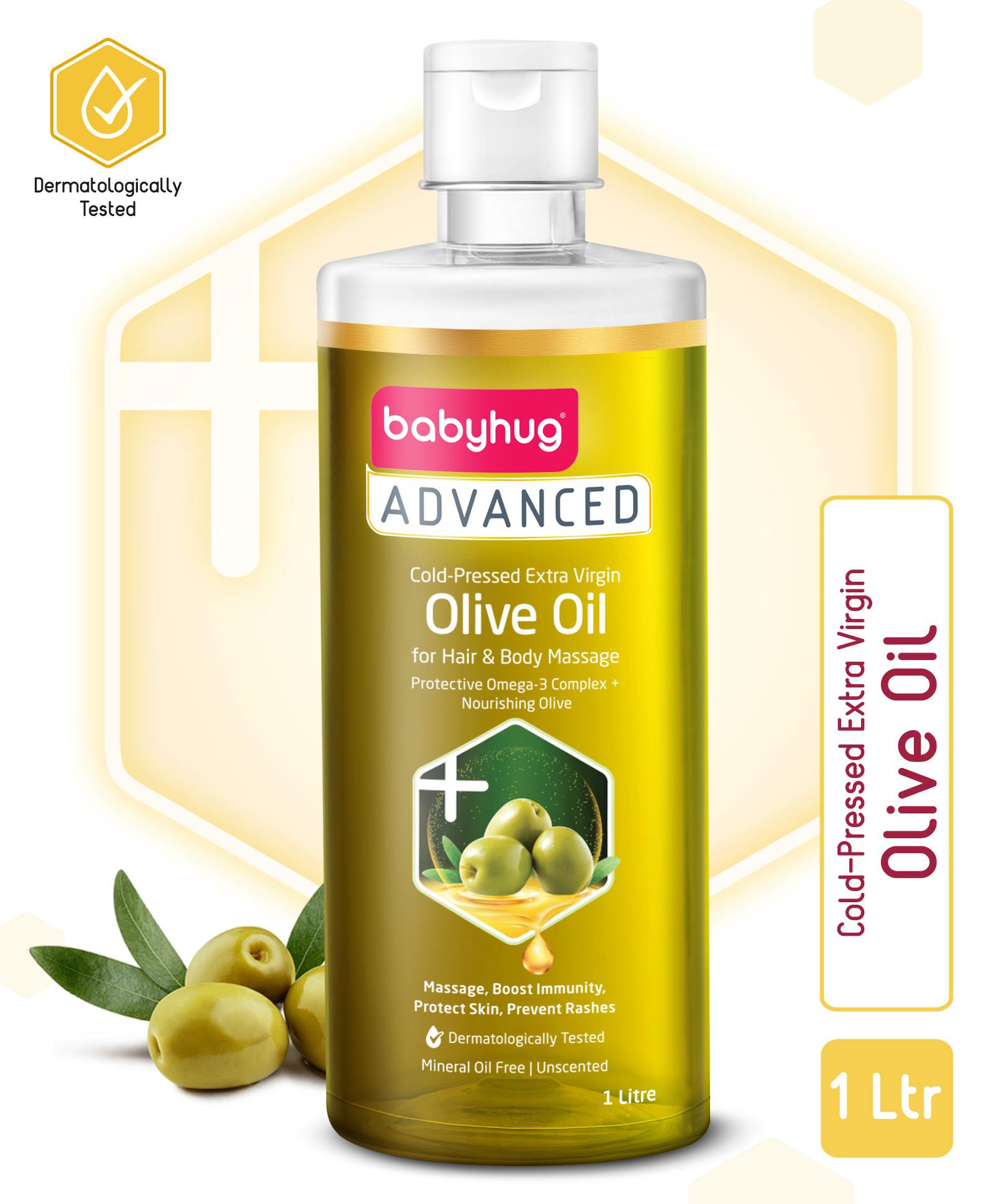 Babyhug Advanced Cold-Pressed Virgin Olive Oil - 1 Ltr-image-41