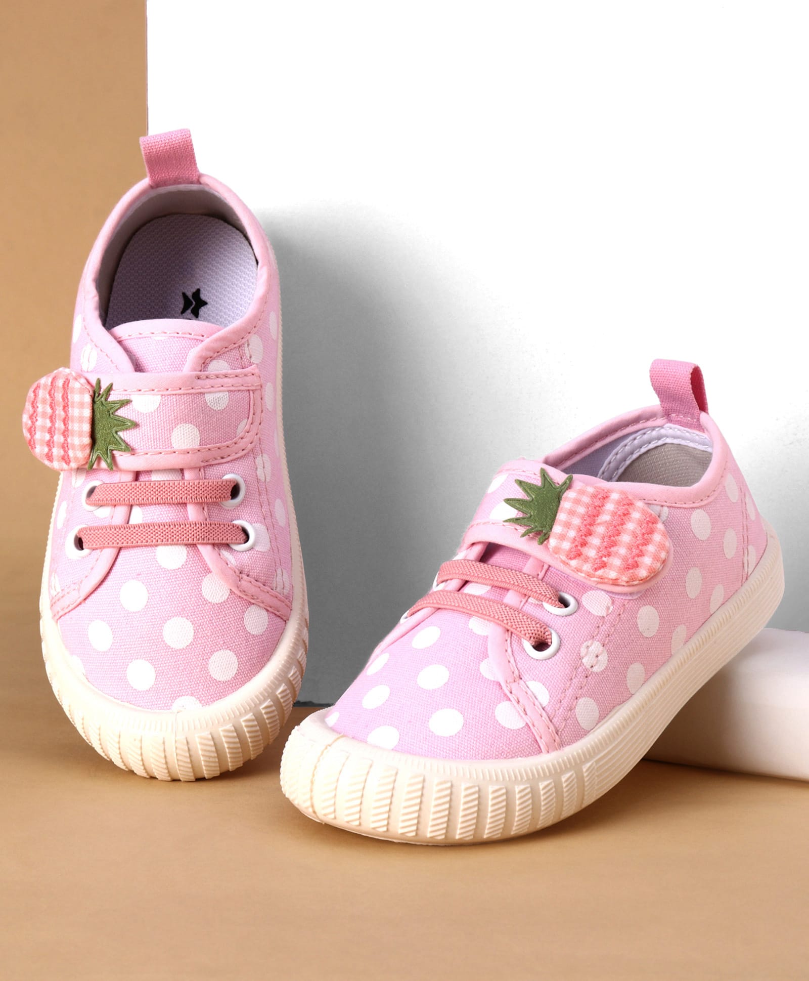 Cute Walk by Babyhug Velcro Closure Casual Shoes With Polka Dot Print - Pink-picture-14