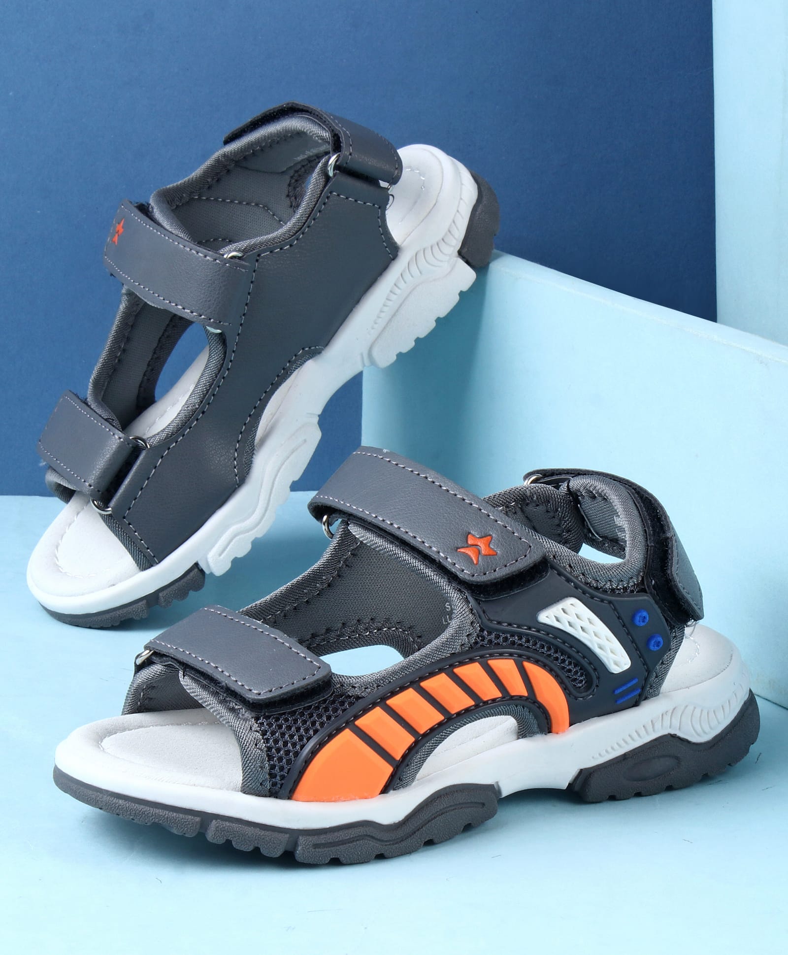 Cute Walk by Babyhug Sandals With Velcro Closure - Grey-image-42