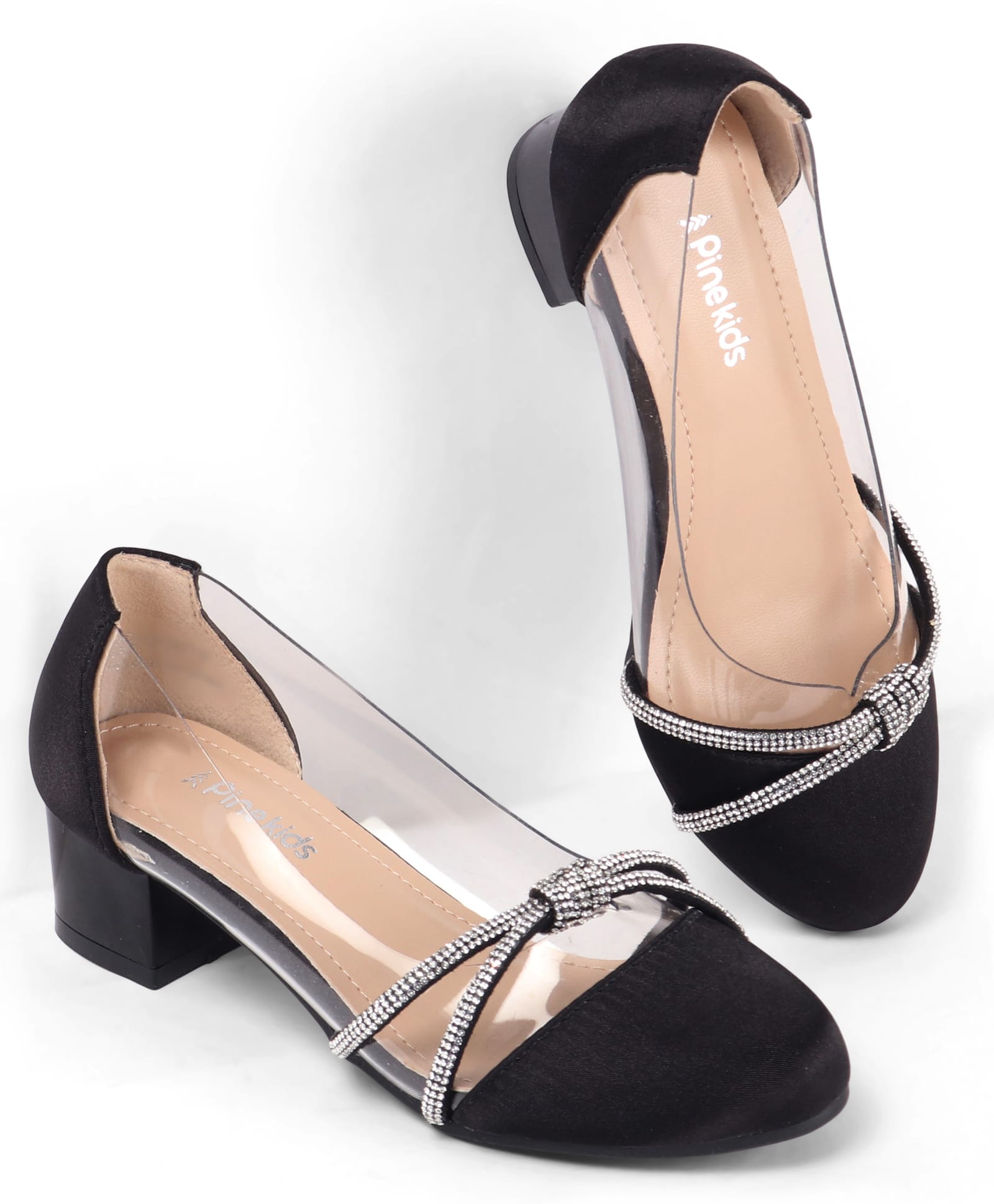 Pine Kids Slip On Embellished Ballerina - Black