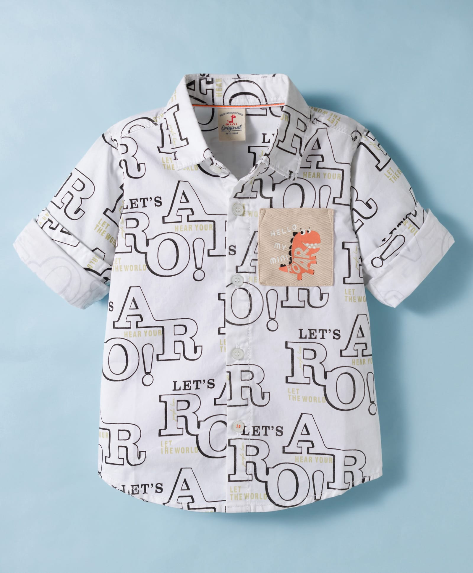 Ruff 100% Cotton Woven Full Sleeves Twill Printed Regular Fit Shirt - White-picture-46