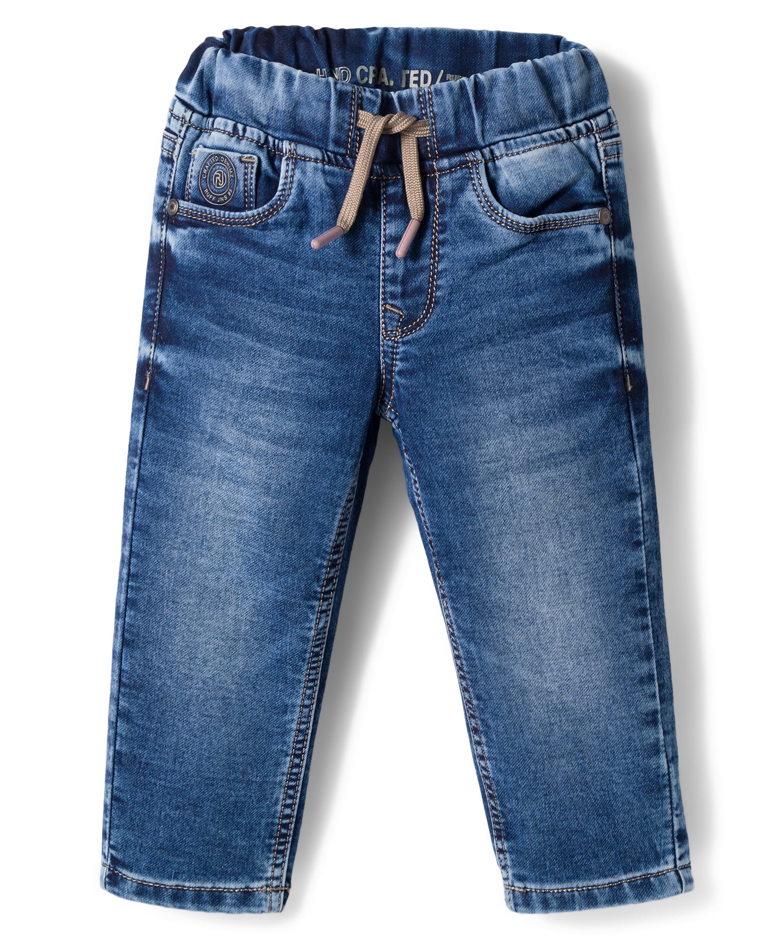 Ruff Denim Full Length Washed Jeans - Blue-picture-22