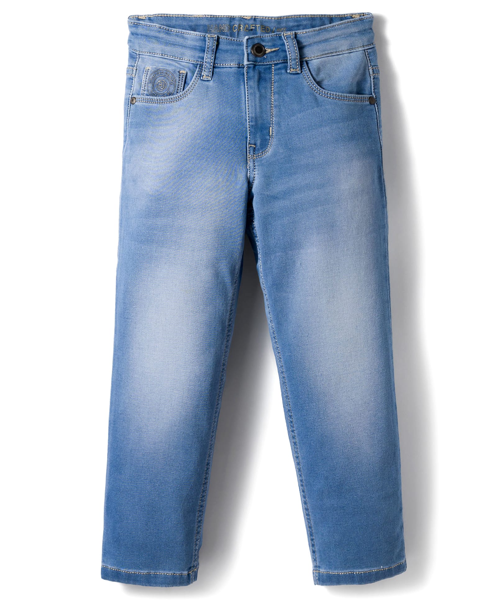 Ruff Denim Full Length Washed Jeans - Light Blue-picture-24