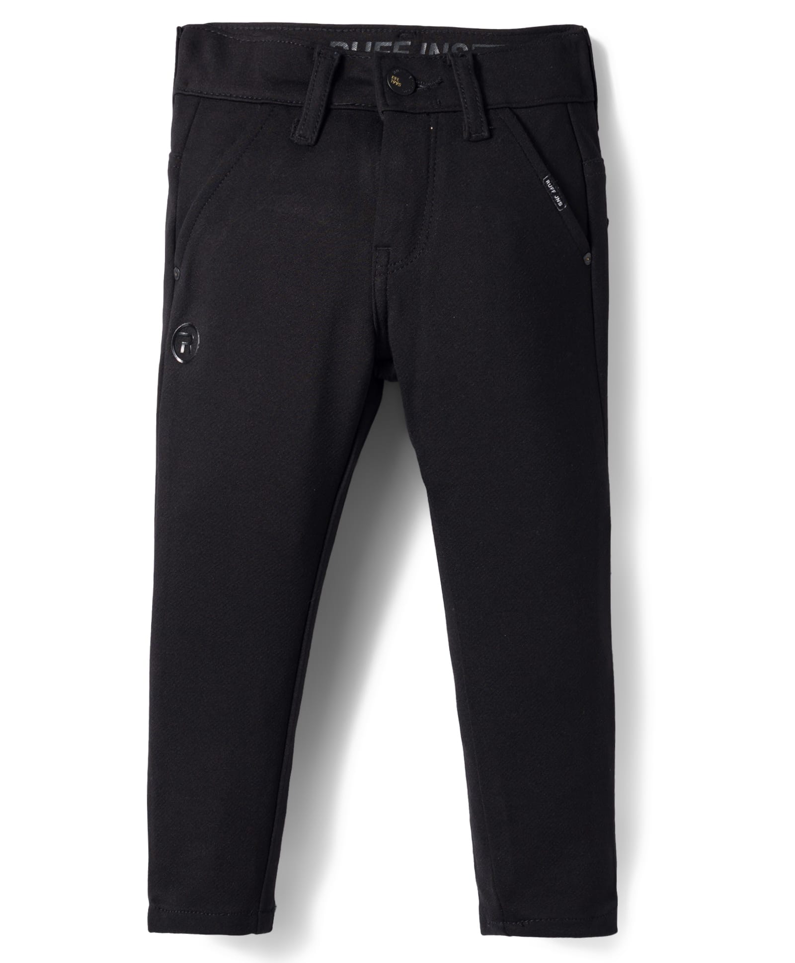 Ruff Cotton Woven Full Length Solid Trouser - Black-picture-12