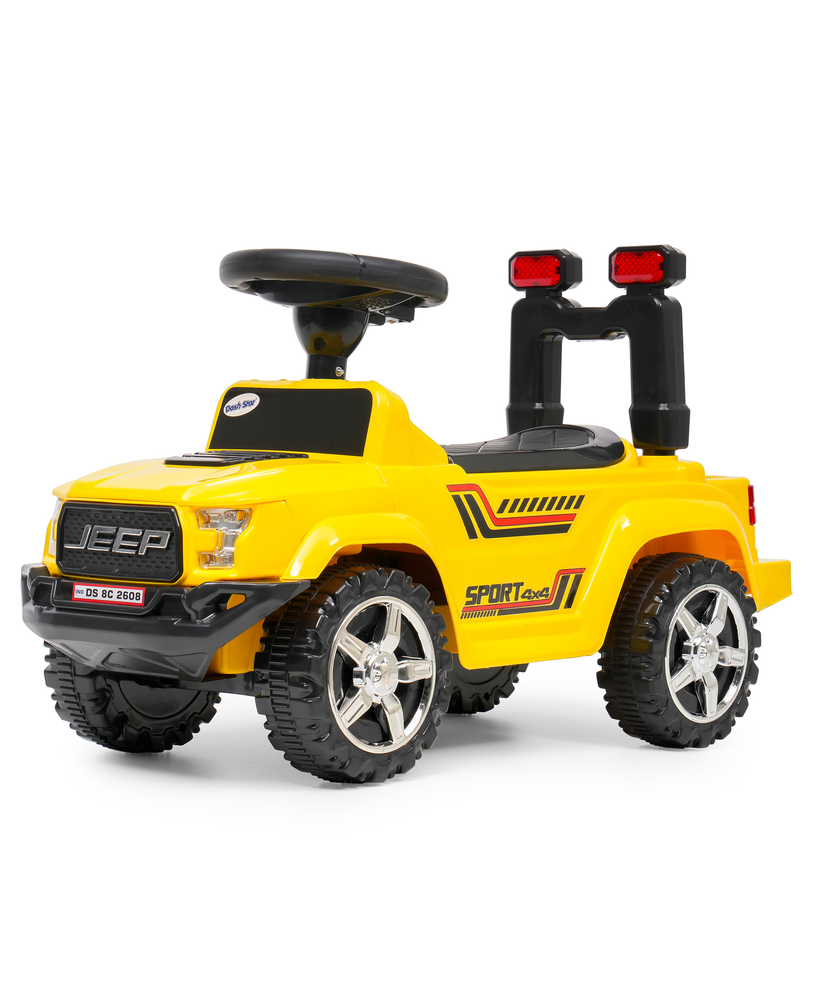 Joyride RoadRanger Kids 4x4 Push Ride-On Jeep with Music & Horn Steering with Backrest Non Battery Operated Ride On Big Wheels for Kids 1 to 4 Years-picture-23