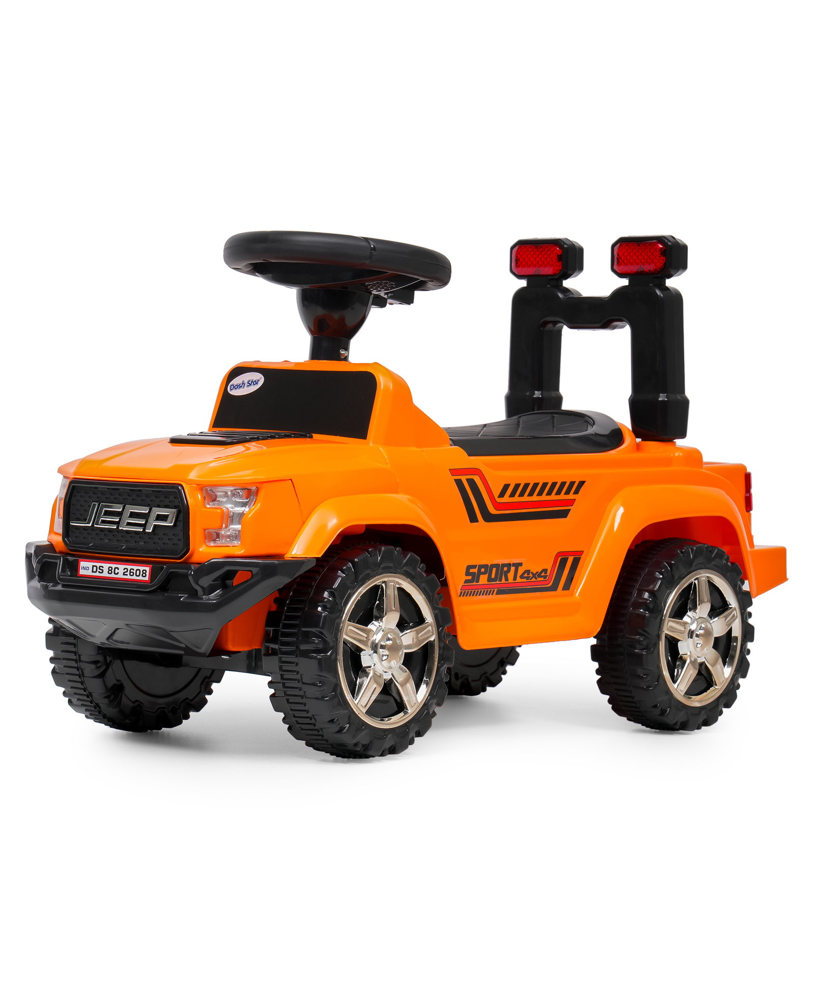 Joyride RoadRanger Kids 4x4 Push Ride-On Jeep with Music & Horn Steering with Backrest Non Battery Operated Ride On Big Wheels for Kids 1 to 4 Years-picture-22
