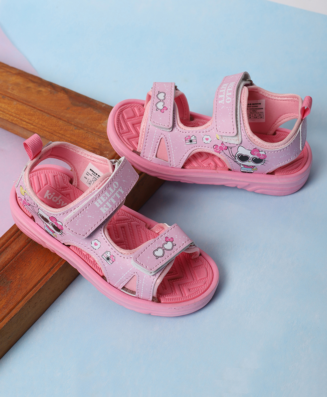 Kidsville Hello Kitty Featuring Character Designed Double Velcro Closure Sandals - Pink-picture-22