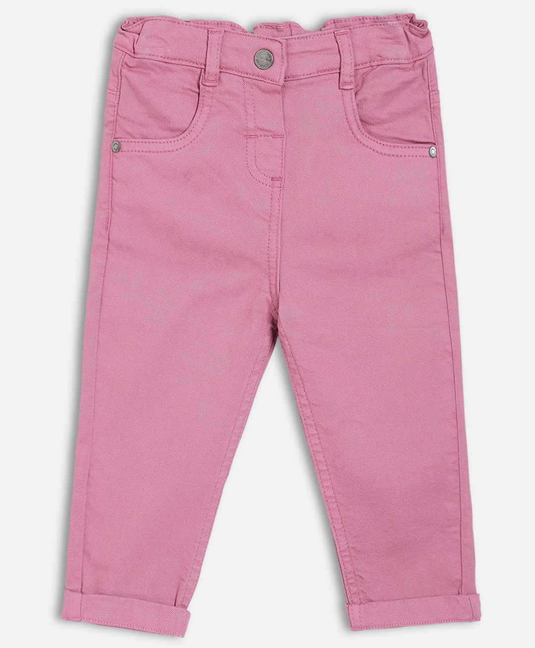 MINI KLUB Cotton Woven Full Length Solid Jeans - Purple-picture-10