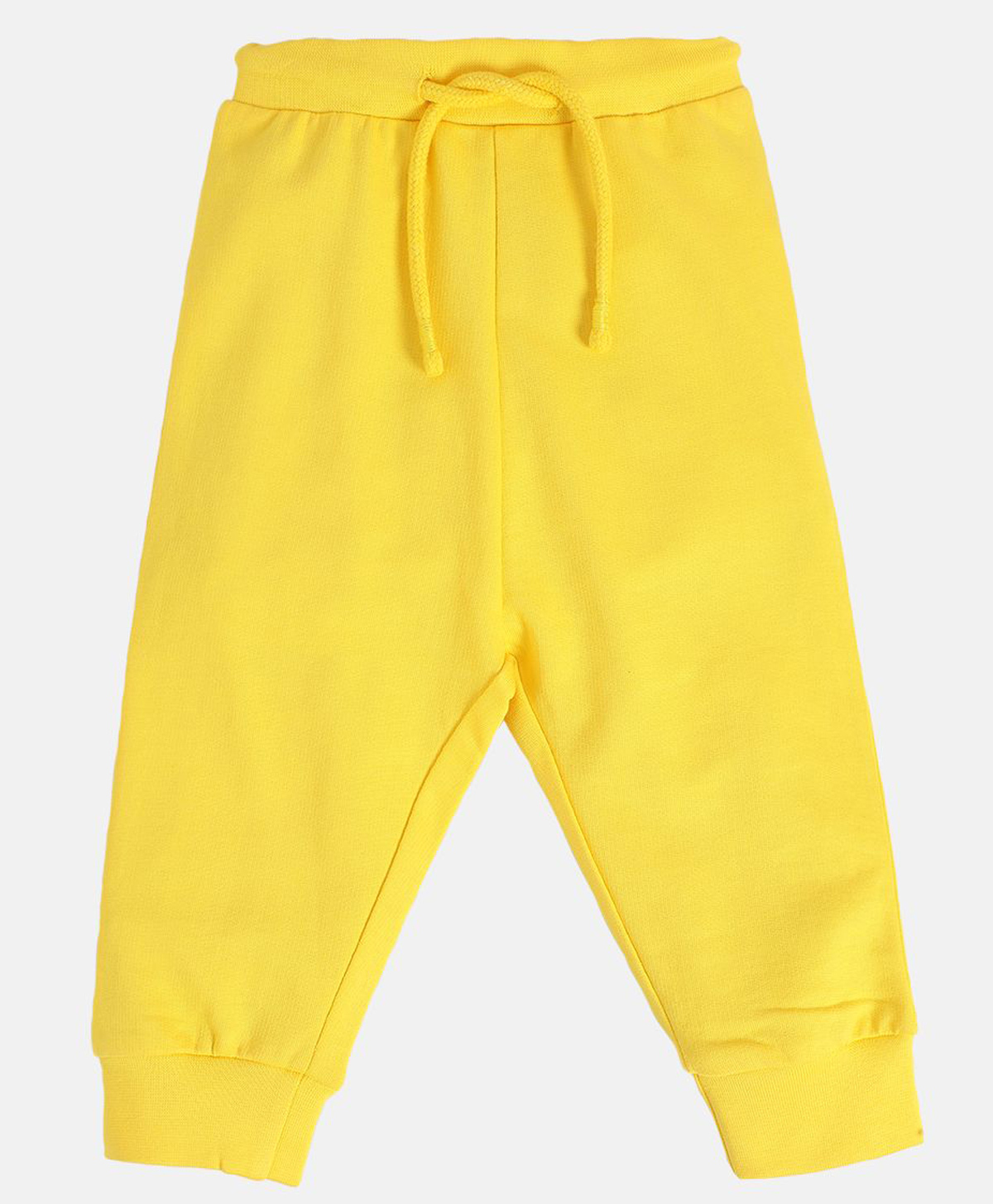 MINI KLUB Cotton Knit Solid Joggers - Yellow-picture-22