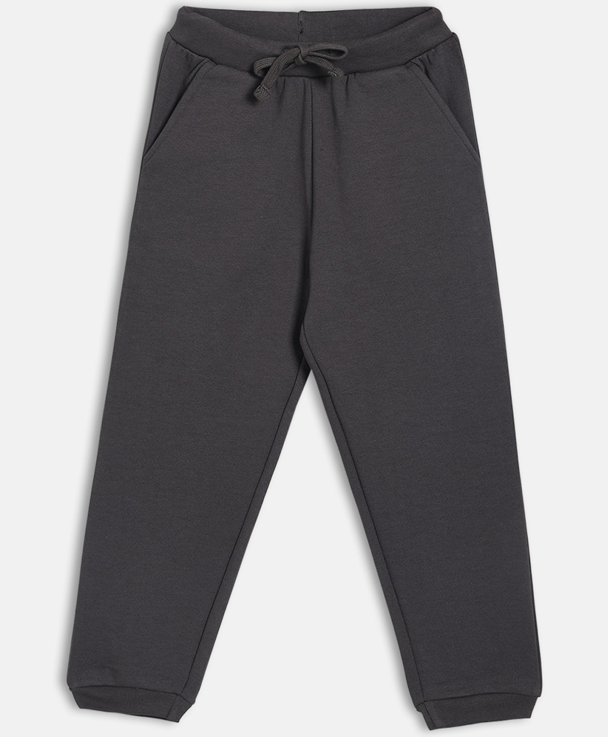 MINI KLUB Cotton Knit Solid Joggers - Grey-image-8
