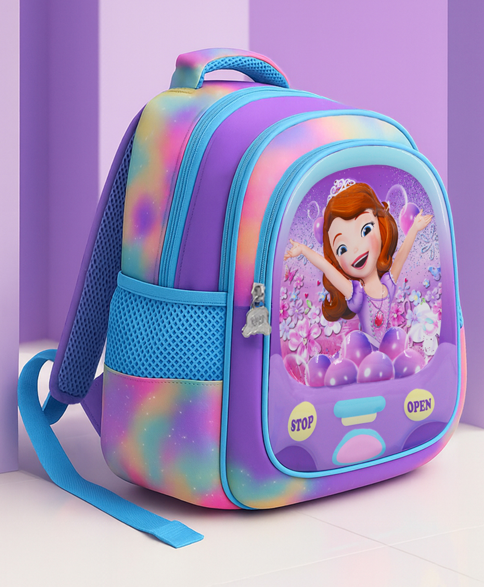 SYGA Kids Backpack Princess in Bloom with Waterproof School Bag for 18 Months to 3 Years School Students (Purple) - Height 12 Inch-image-25