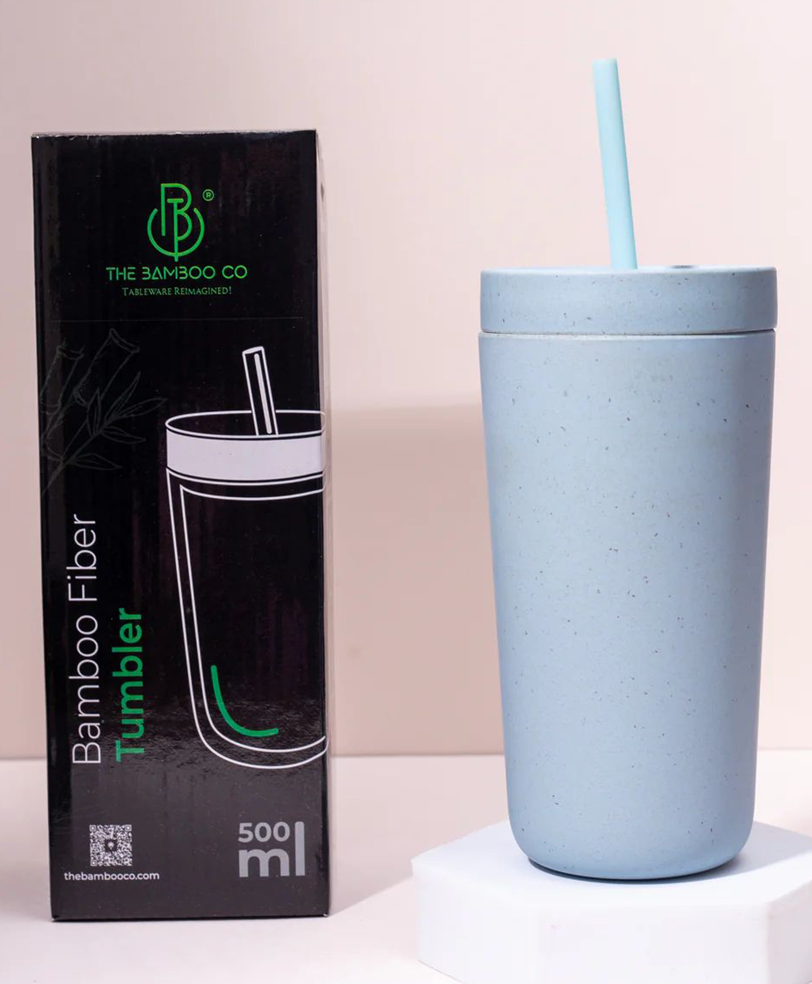 The Bamboo Co Modern Bamboo Drinking Sipper for Adults and Kids with Straw- Blue-image-29
