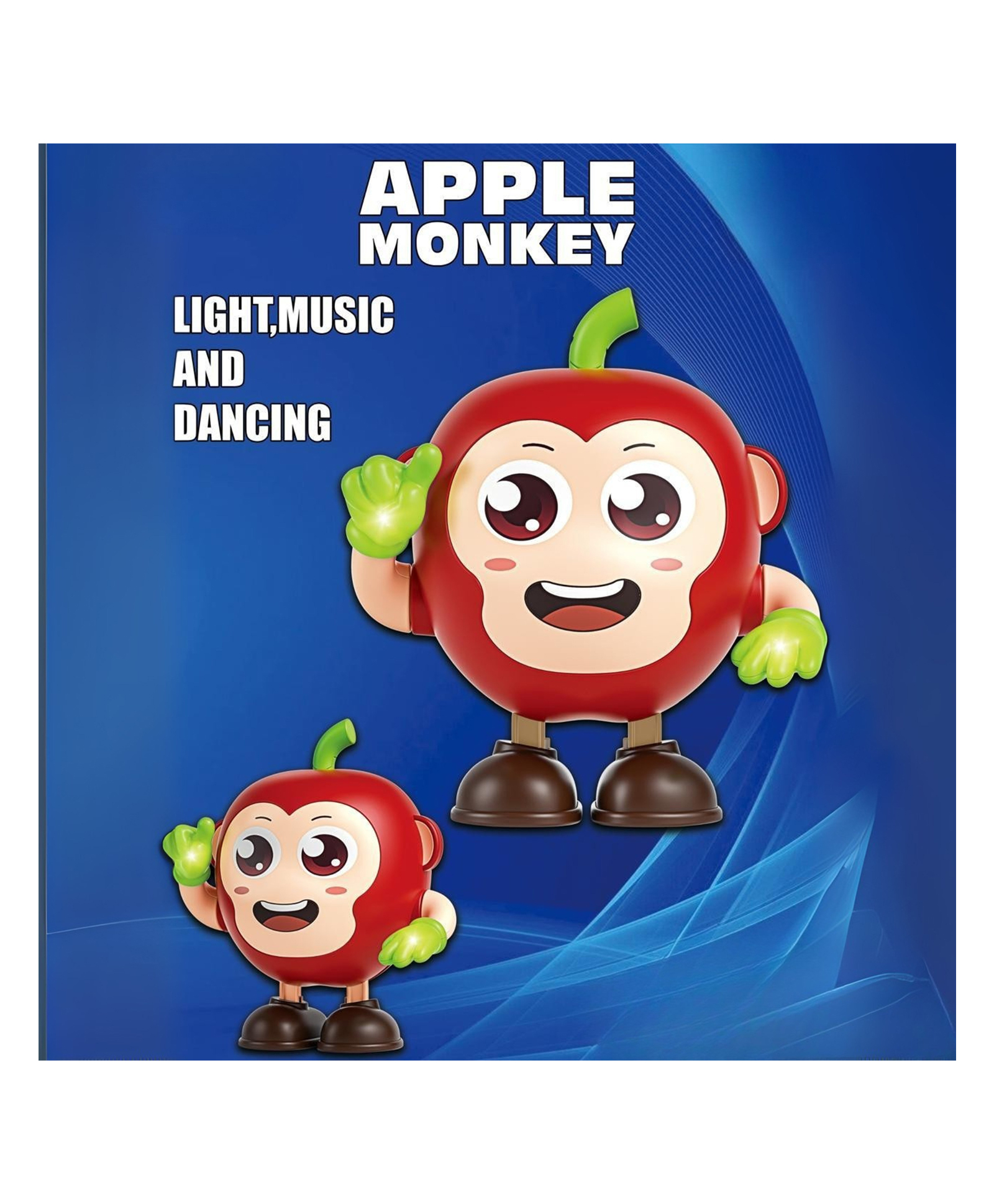YAMAMA Dancing Apple Monkey Toys For Kids With Lights And Music Fun Entertainment Musical Toys Multicolor-image-37