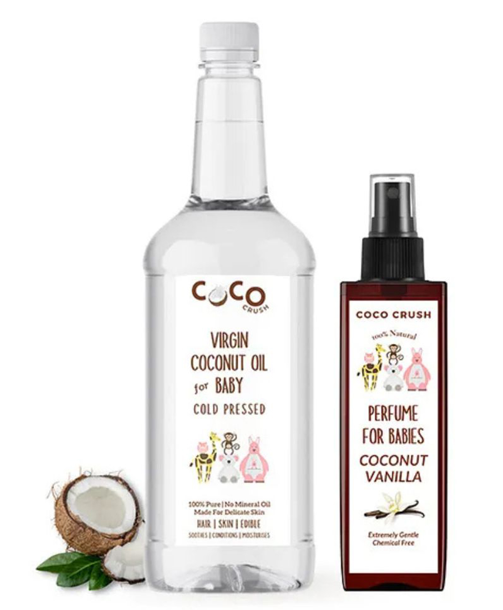 Coco Baby Bliss Bundle - Gentle Baby Perfume & Pure Coconut Oil Care Set 600 ml (500ml+100ml)-image-47