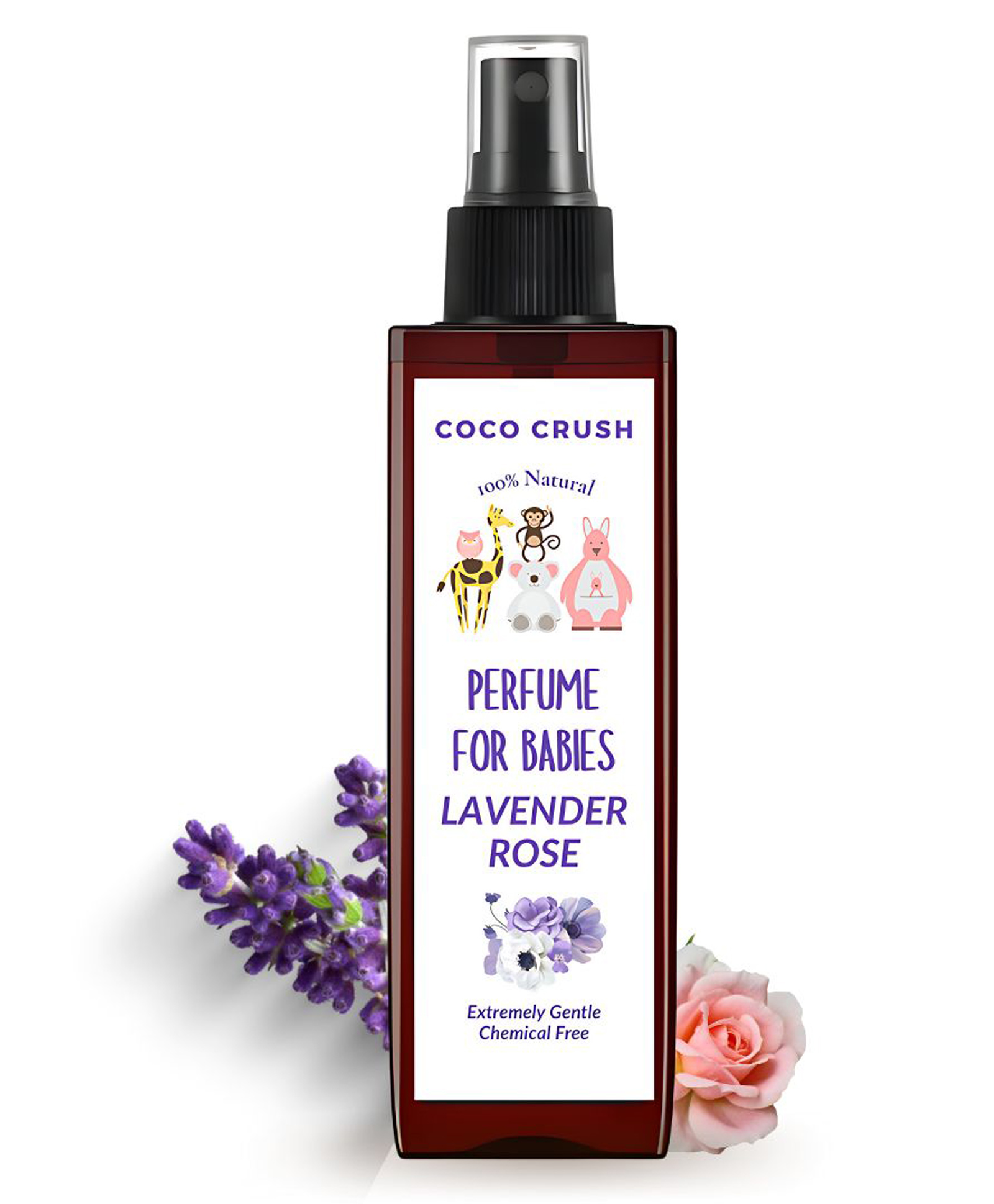 Coco Crush 100% Natural Rose and Lavender Perfume for Babies, 50ml - Gentle & Safe, Mild Fragrance-picture-26
