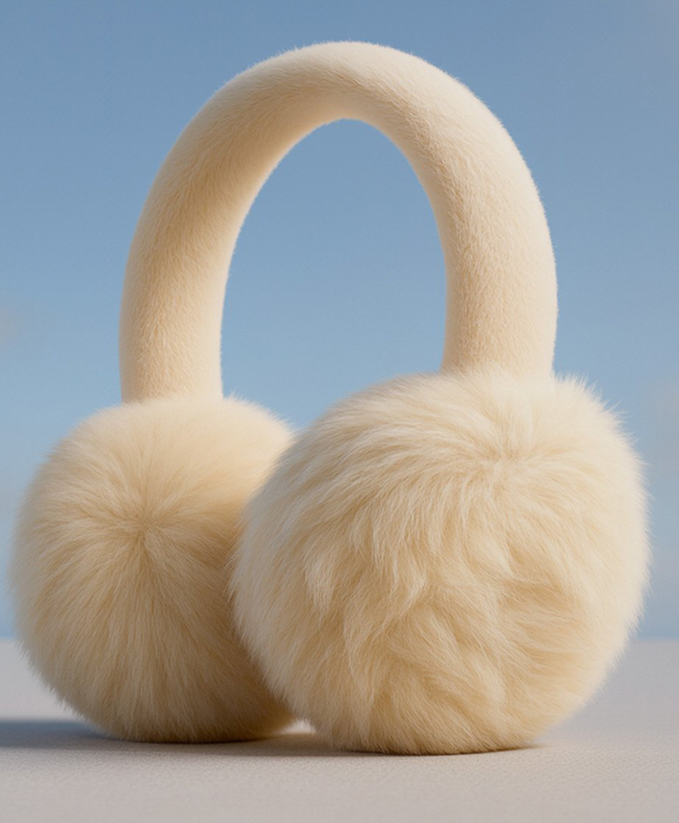 SYGA Winter Plush Earmuffs, Soft Warm & Cozy Ear Protection for Kids & Adults (Blue) - Diameter 13 cm