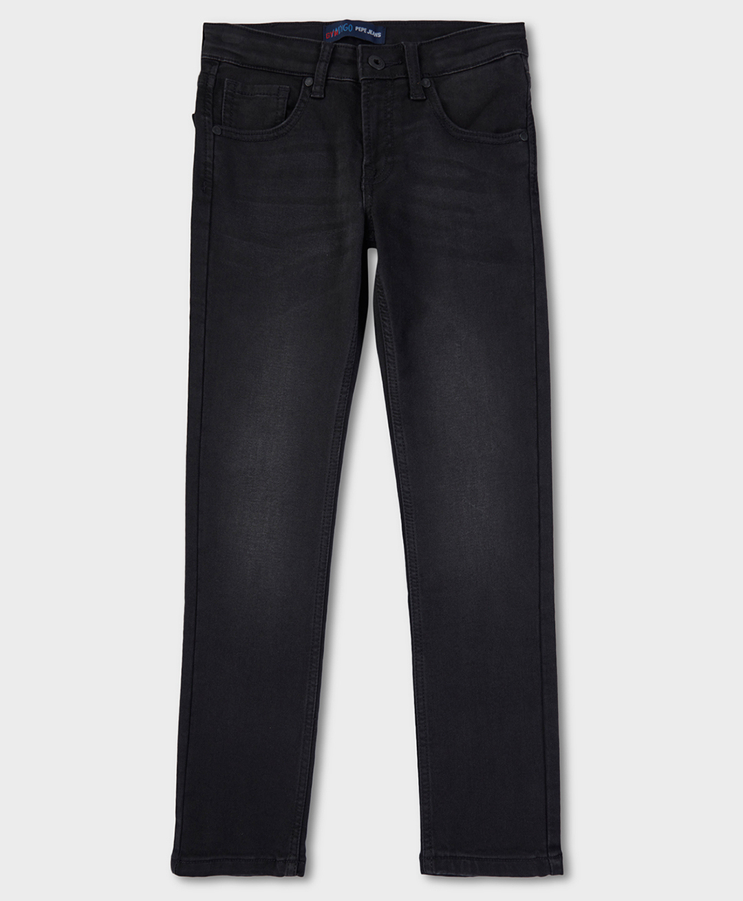Pepe Jeans Knit Full Length Mid Rise Solid Color Jeans - Black-picture-25