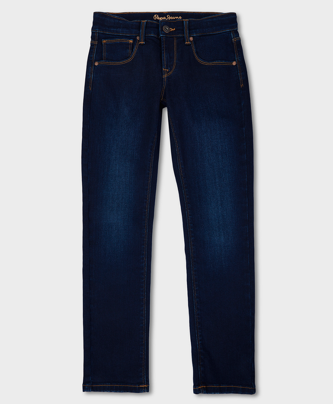 Pepe Jeans Knit Full Length Solid Color Denim Jeans - Navy Blue-picture-22