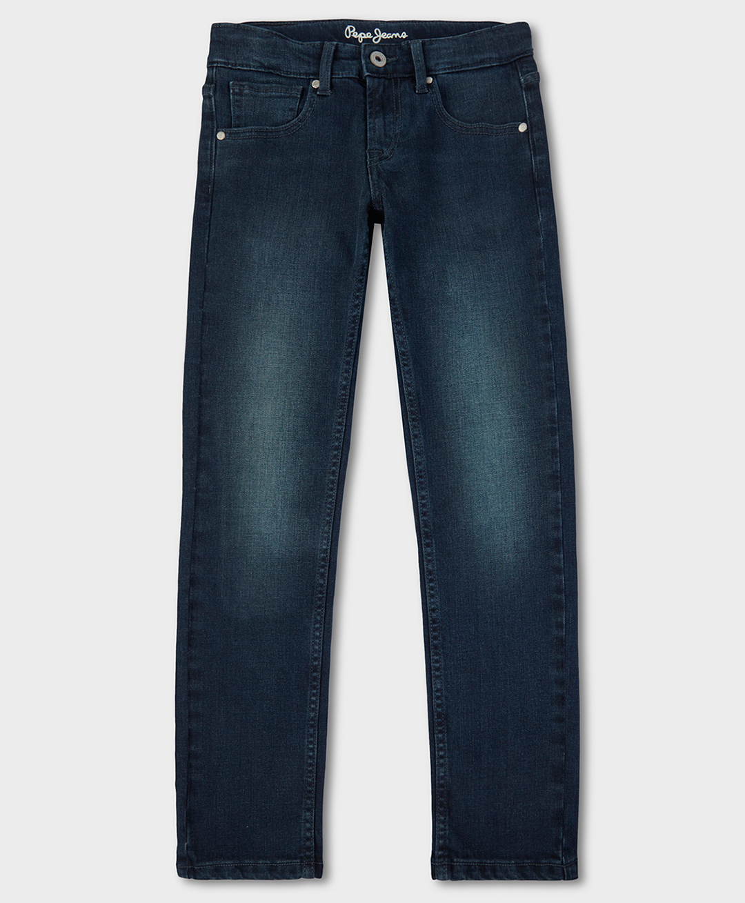 Pepe Jeans Knit Full Length Solid Color Denim Jeans - Navy Blue-picture-12