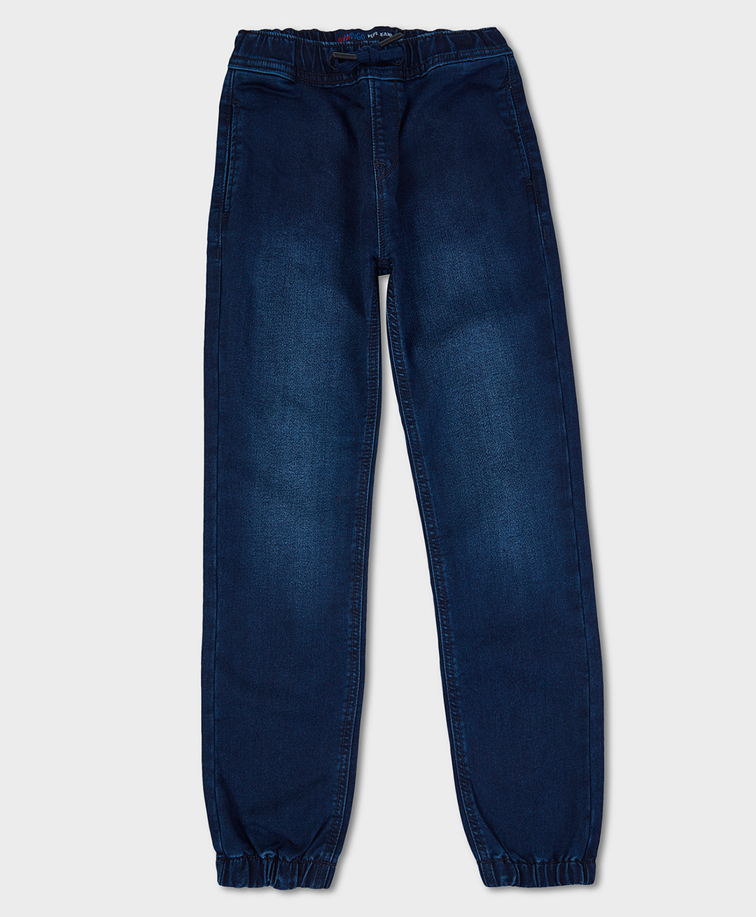 Pepe Jeans Knit Full Length Solid Colour Mid Raise Jogger Fit Jeans With Draw Cord - Navy Blue-picture-33