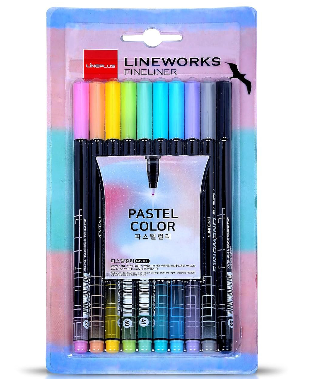 LINEPLUS Lineworks Fineliner Set Of 10 - pastel-picture-28