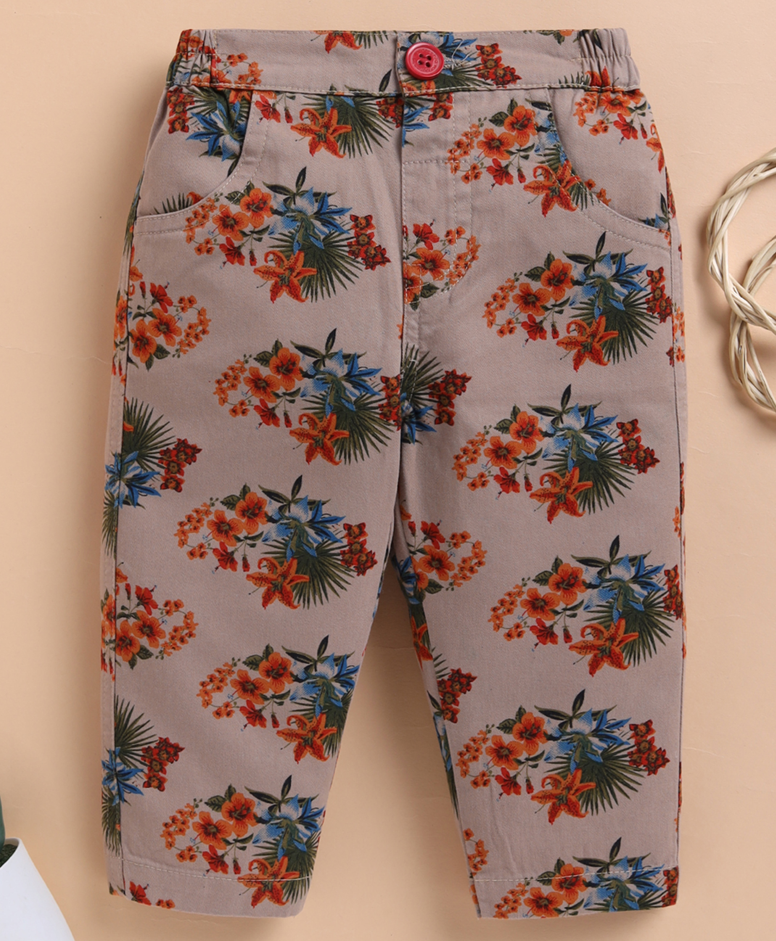 Wonderchild Floral Printed Pant - Chocolate-picture-15