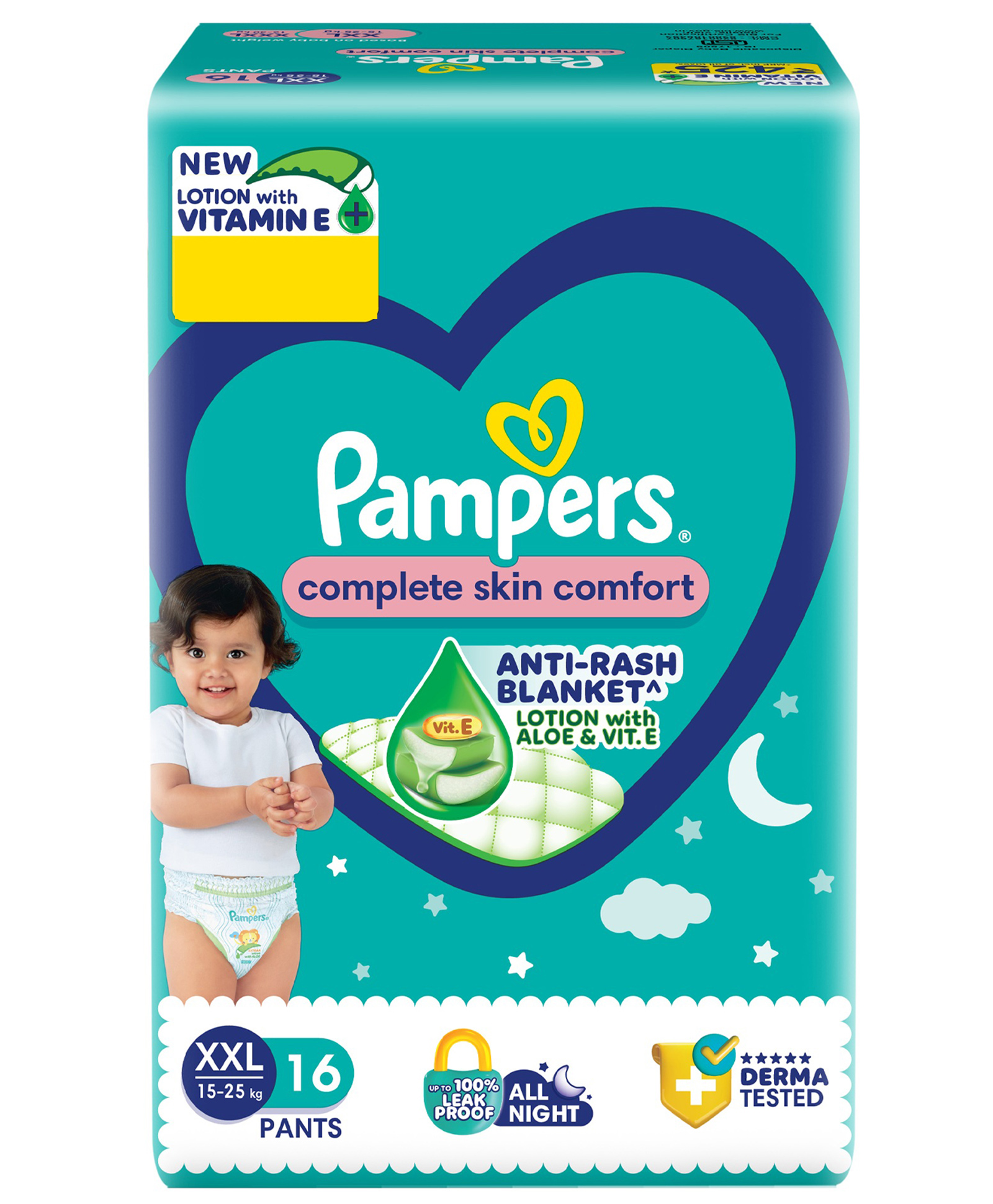 Pampers All round Protection Diaper Pants with Anti-Rash Blanket Extra Extra Large (XXL) Size - 16 Pieces-picture-25