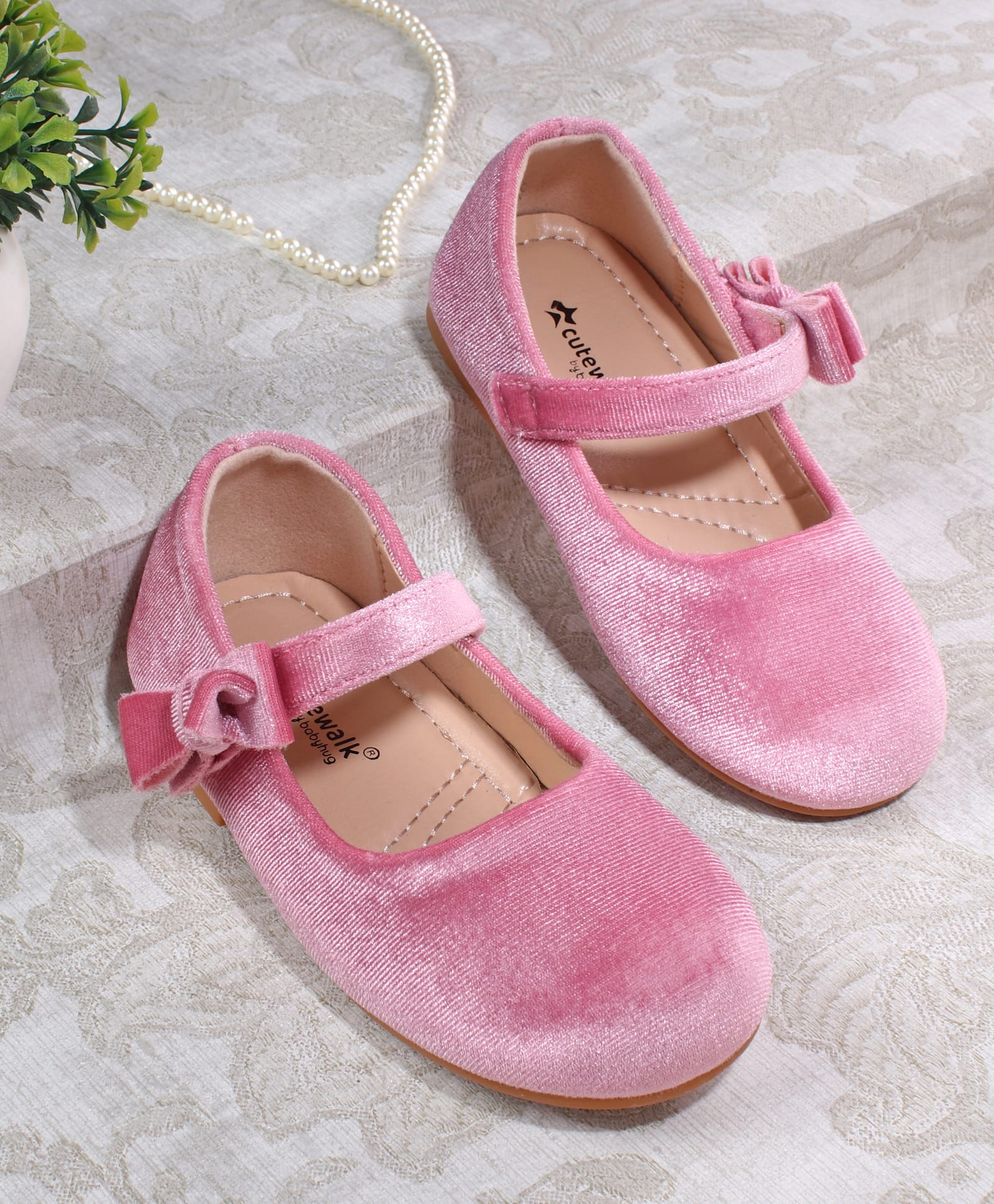 Cute Walk by Babyhug Ballerina with Velcro Closure - Pink
