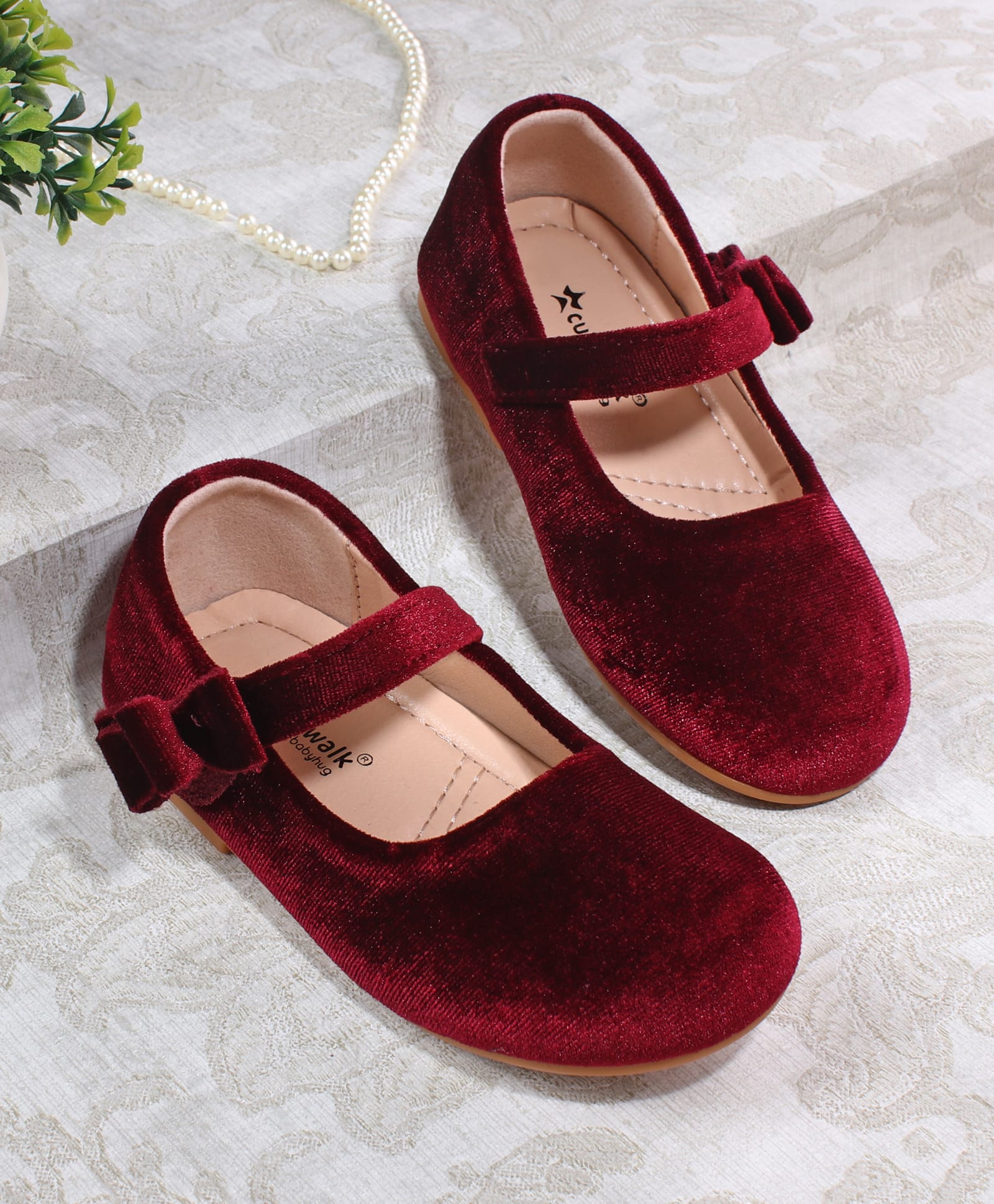 Cute Walk by Babyhug Ballerina with Velcro Closure - Maroon-picture-27