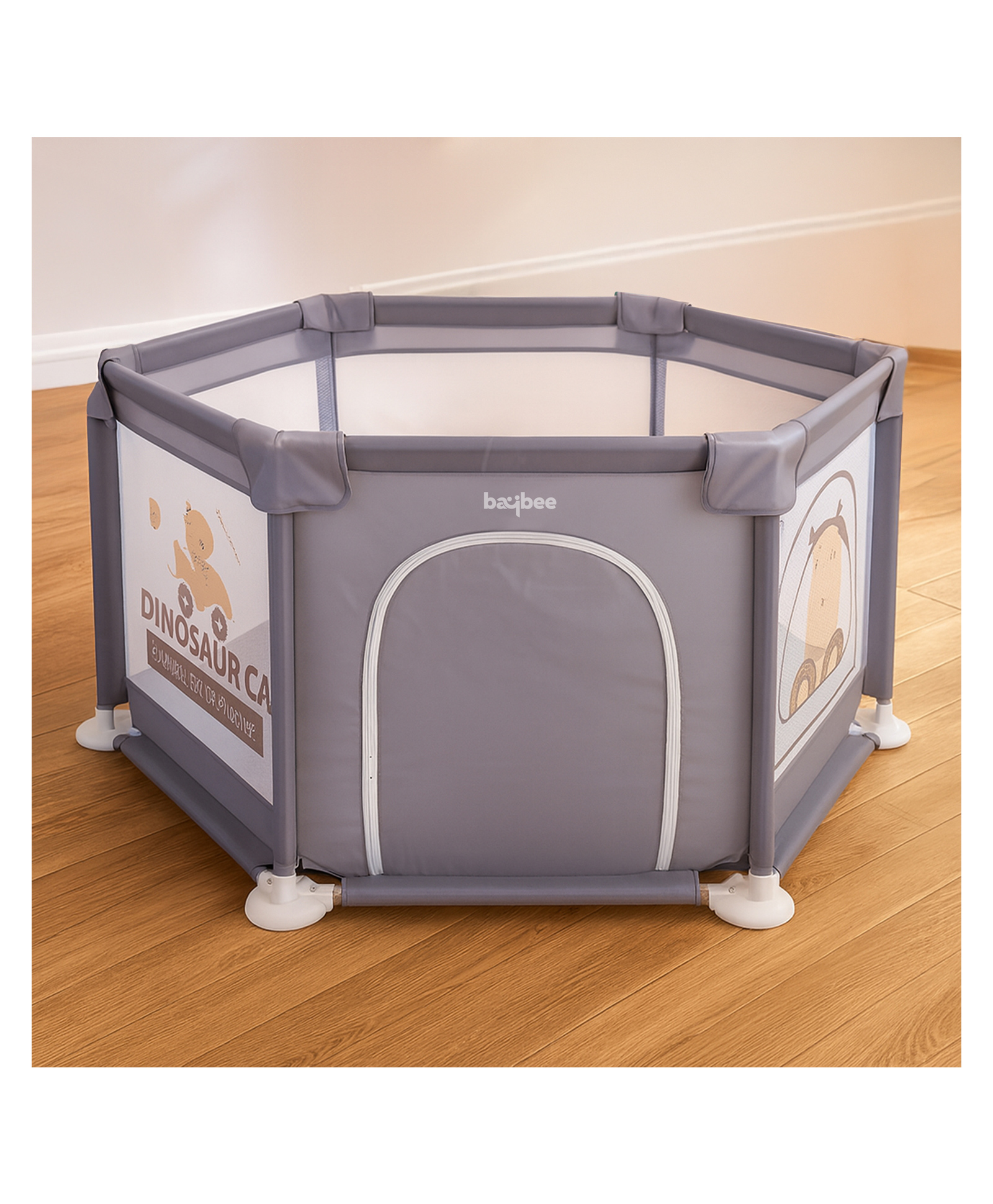 BAYBEE Neo Kids Playpen for Babies | Baby Activity Playards with Zipper Lock & Corner Protection | Baby Play Area Indoor Setup with Hexagon shape for Extra Space | Outdoor Play Pen for Baby-picture-18