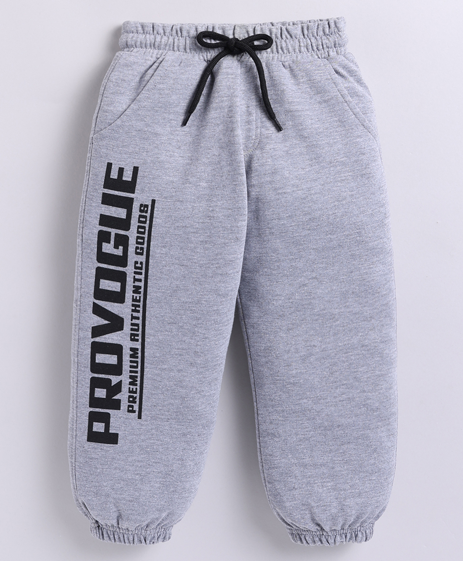 Kidcity Cotton Knit Typography Printed Joggers - Grey-image-14