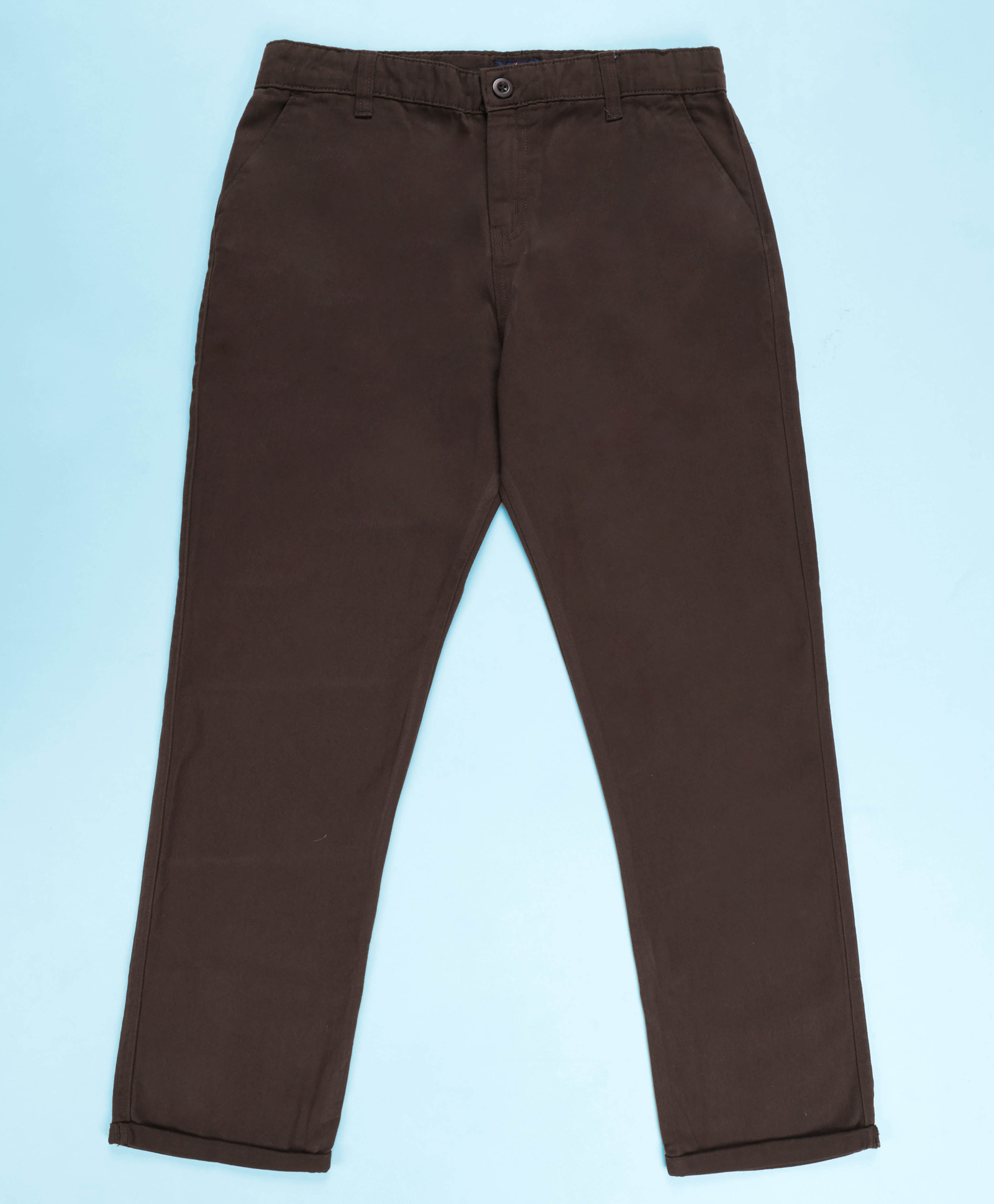 Kiddopanti Cotton Woven Solid Pant - Wine-picture-24