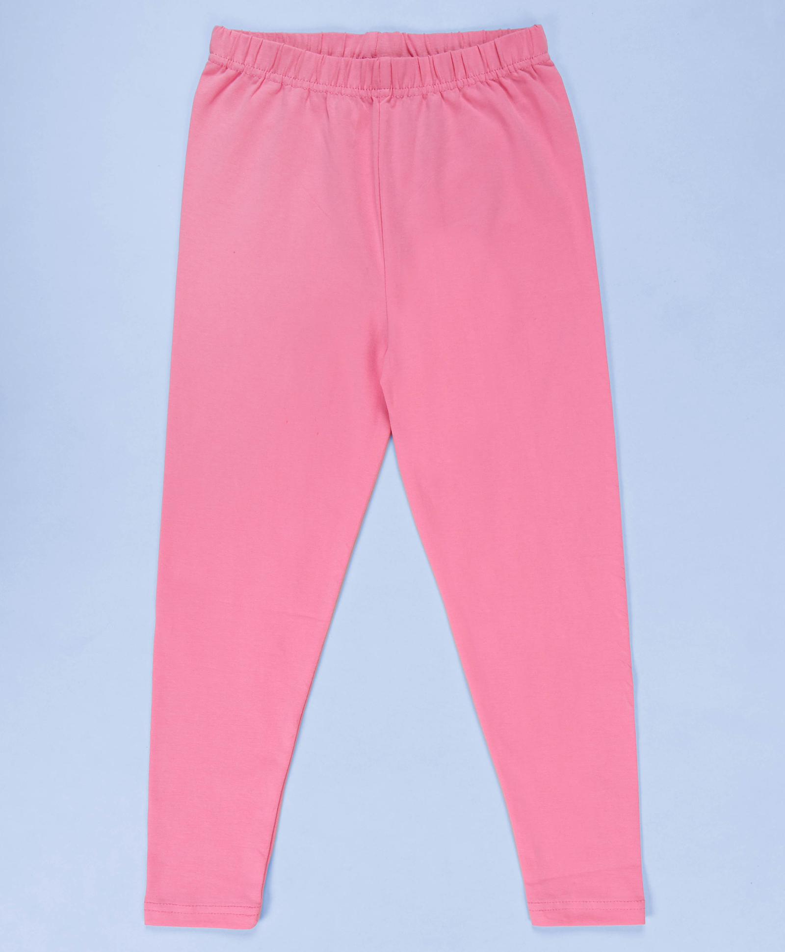 Kiddopanti Cotton Spandex Knit Solid Leggings - Pink-picture-32