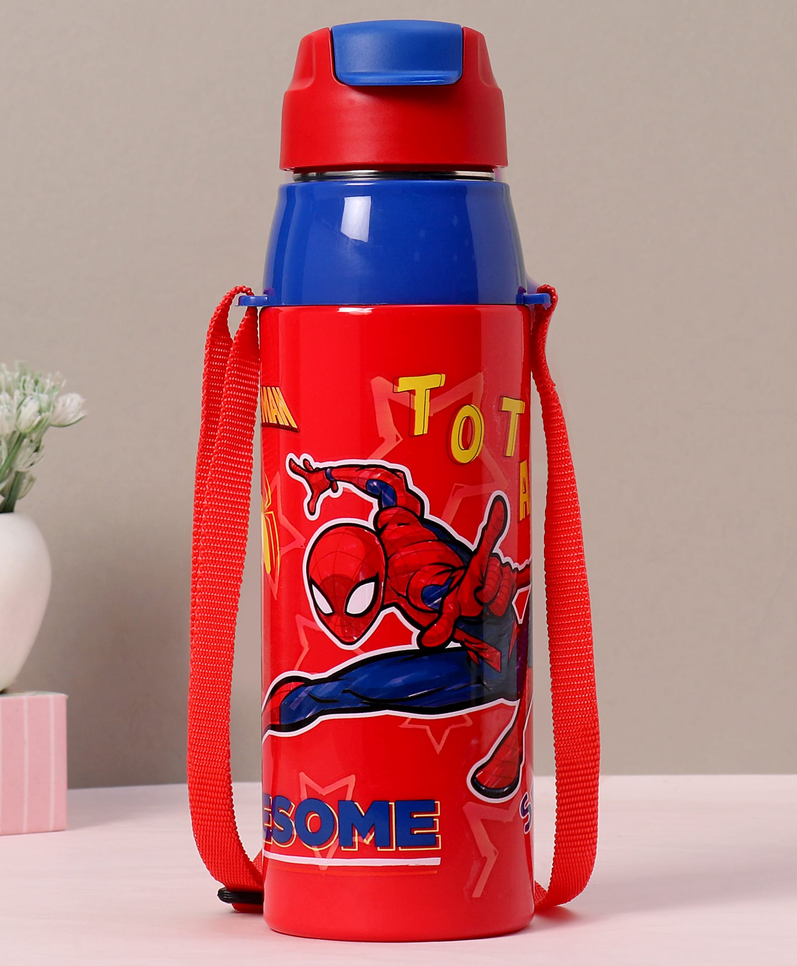 Cello Puro Steel-X Hydra Double-Wall Insulated Stainless Steel Spiderman Water Bottle Red - 520 ml-picture-44